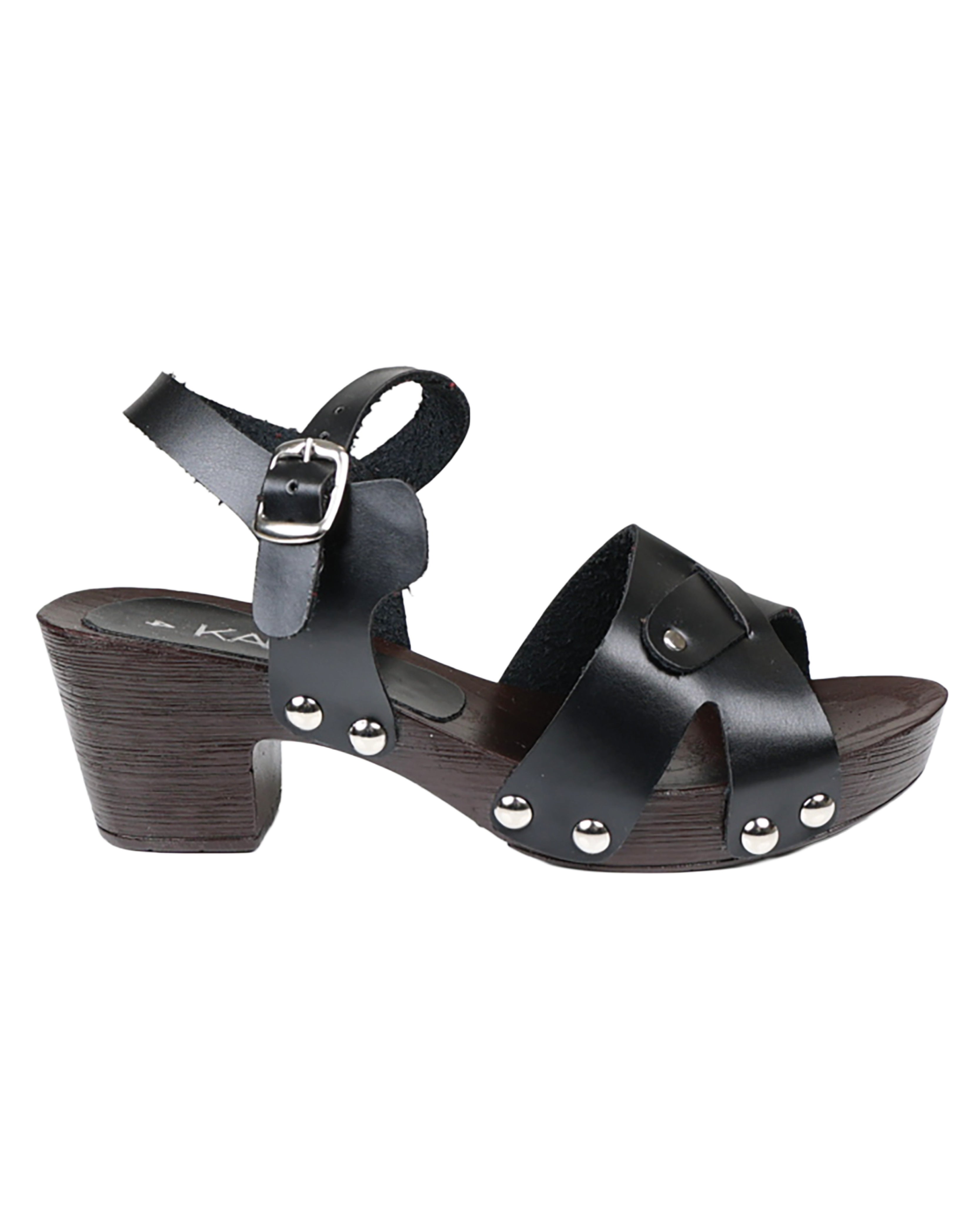 Black Block Heel Clogs