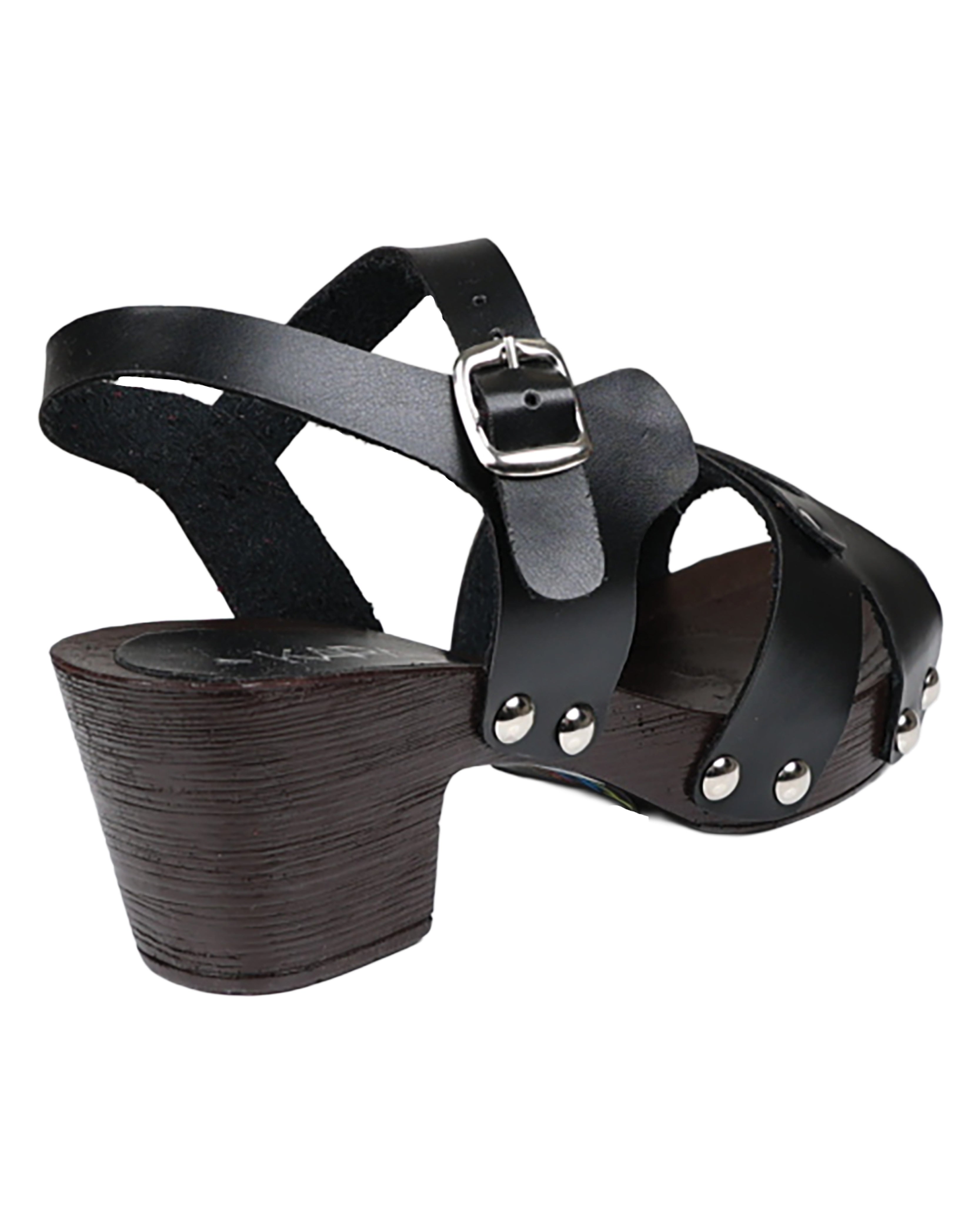 Black Block Heel Clogs