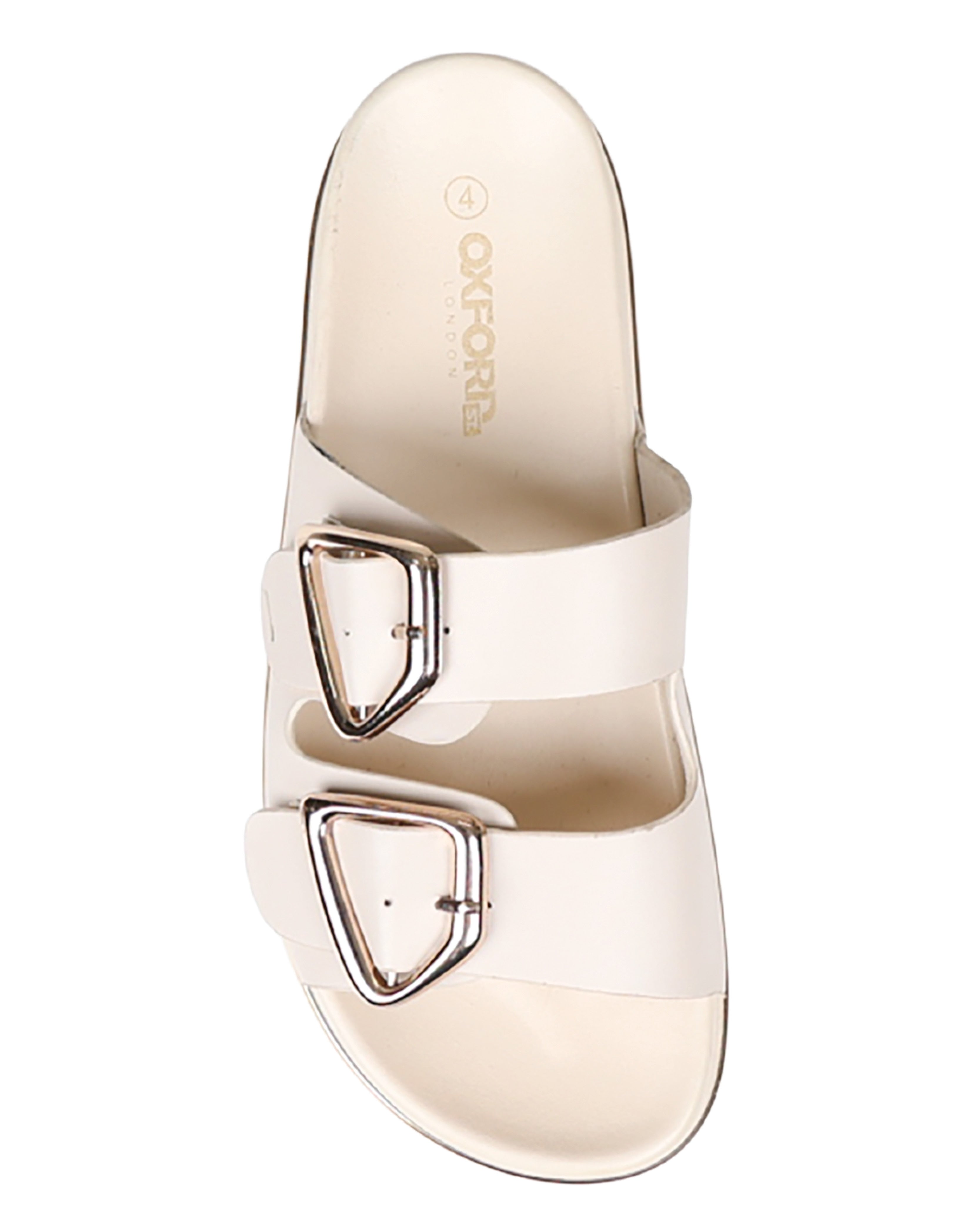 Nude Double Buckle Chunky Cleated Slide