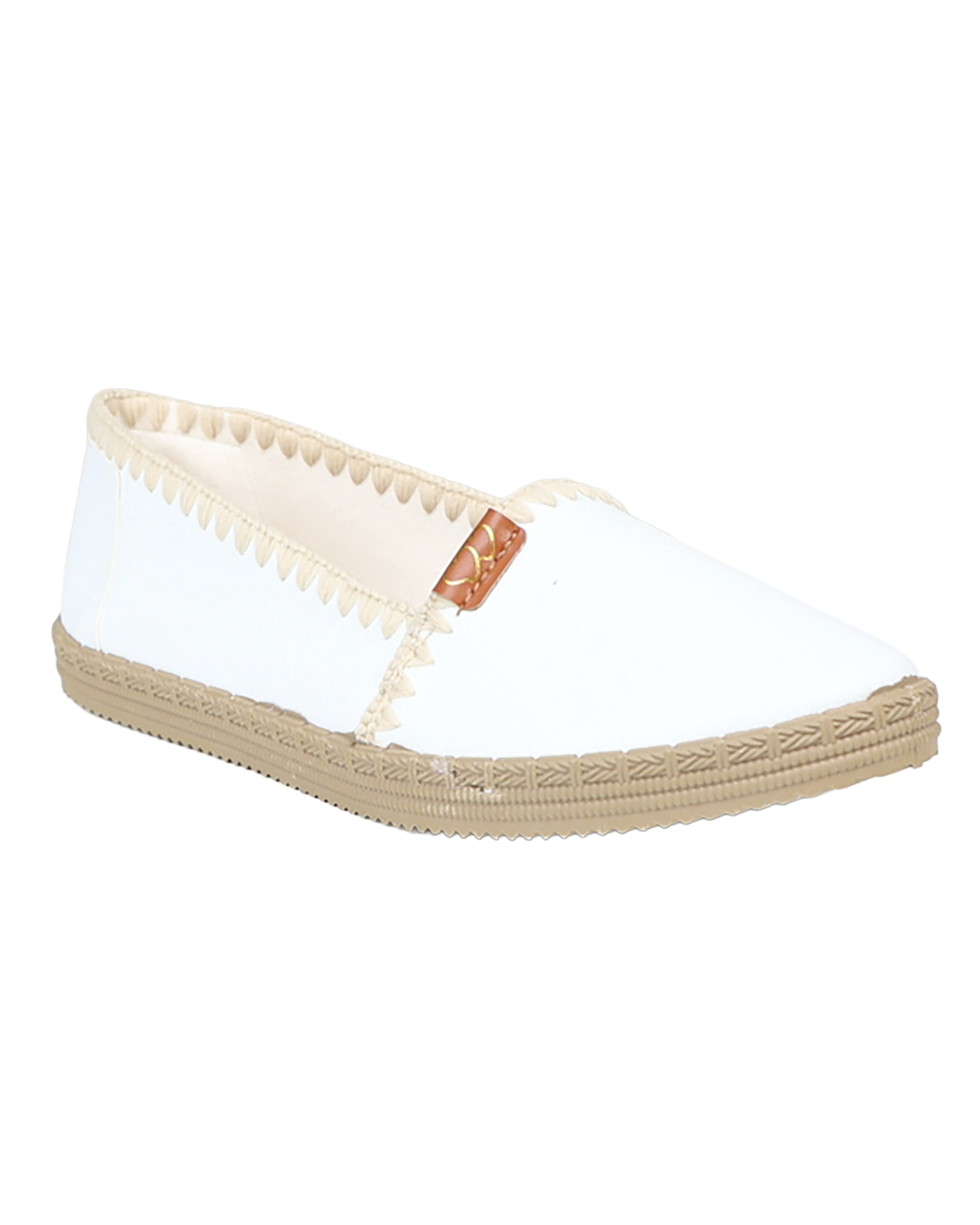 White Whip Stitch Detail Loafer