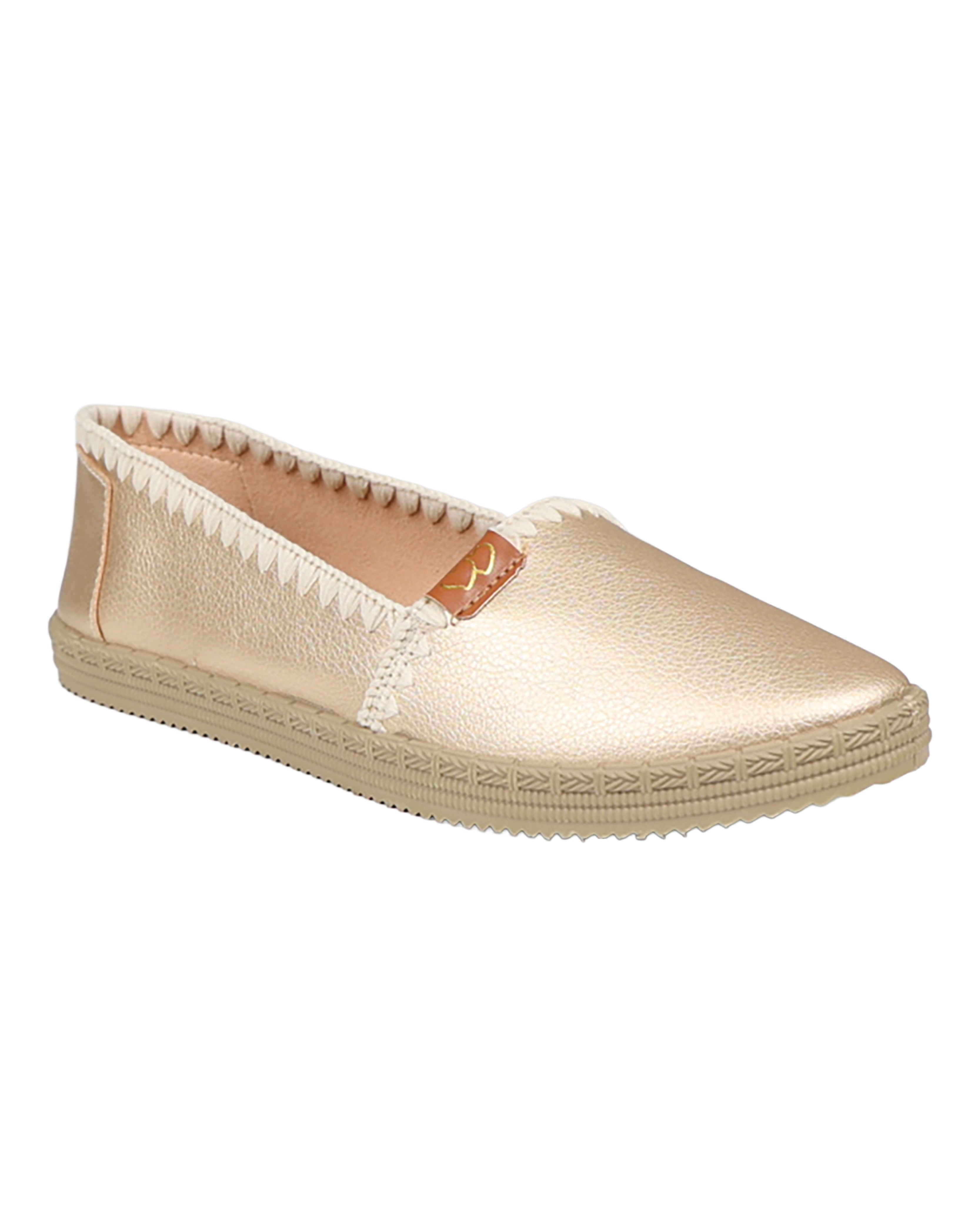 Gold Whip Stitch Detail Loafer