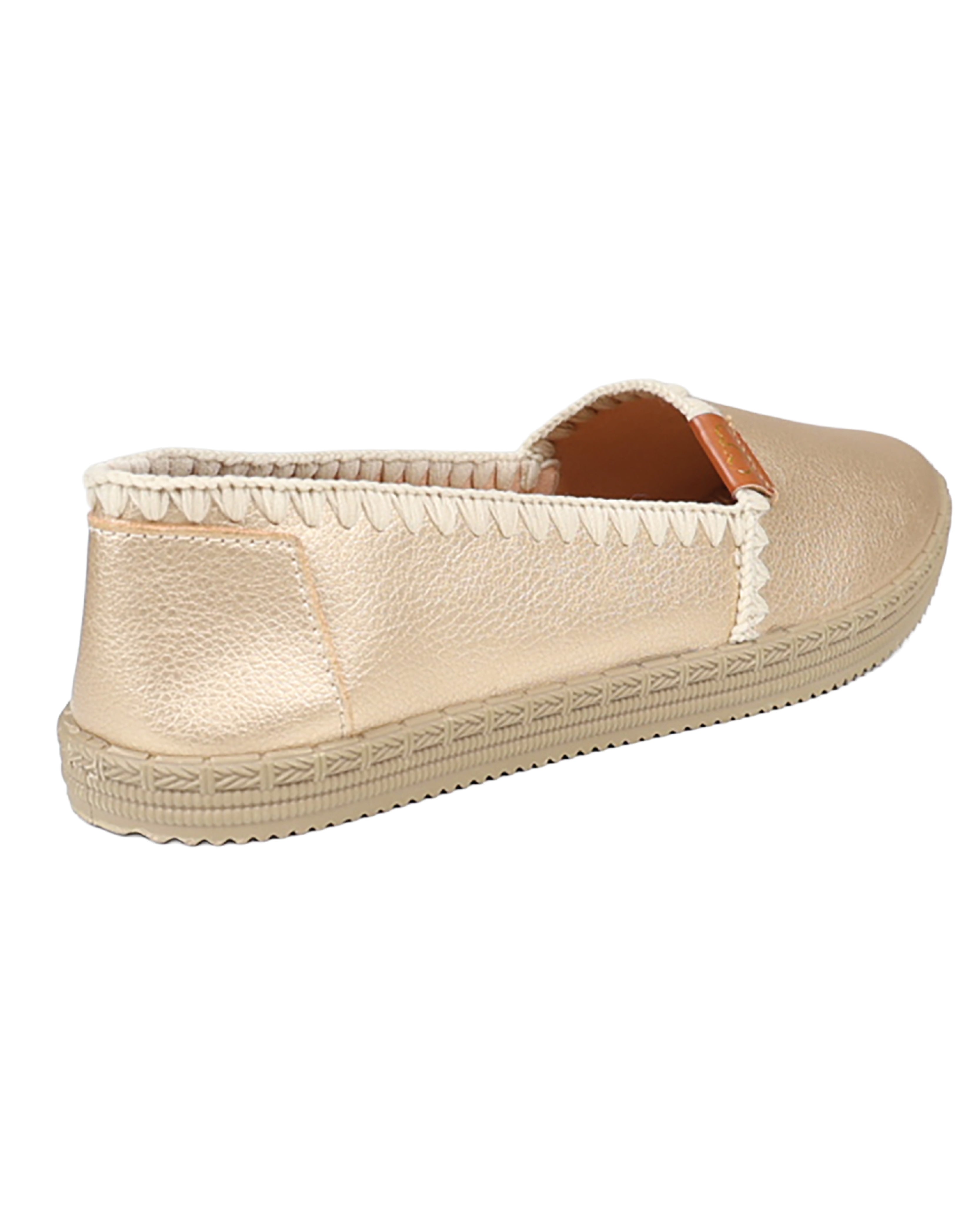Gold Whip Stitch Detail Loafer