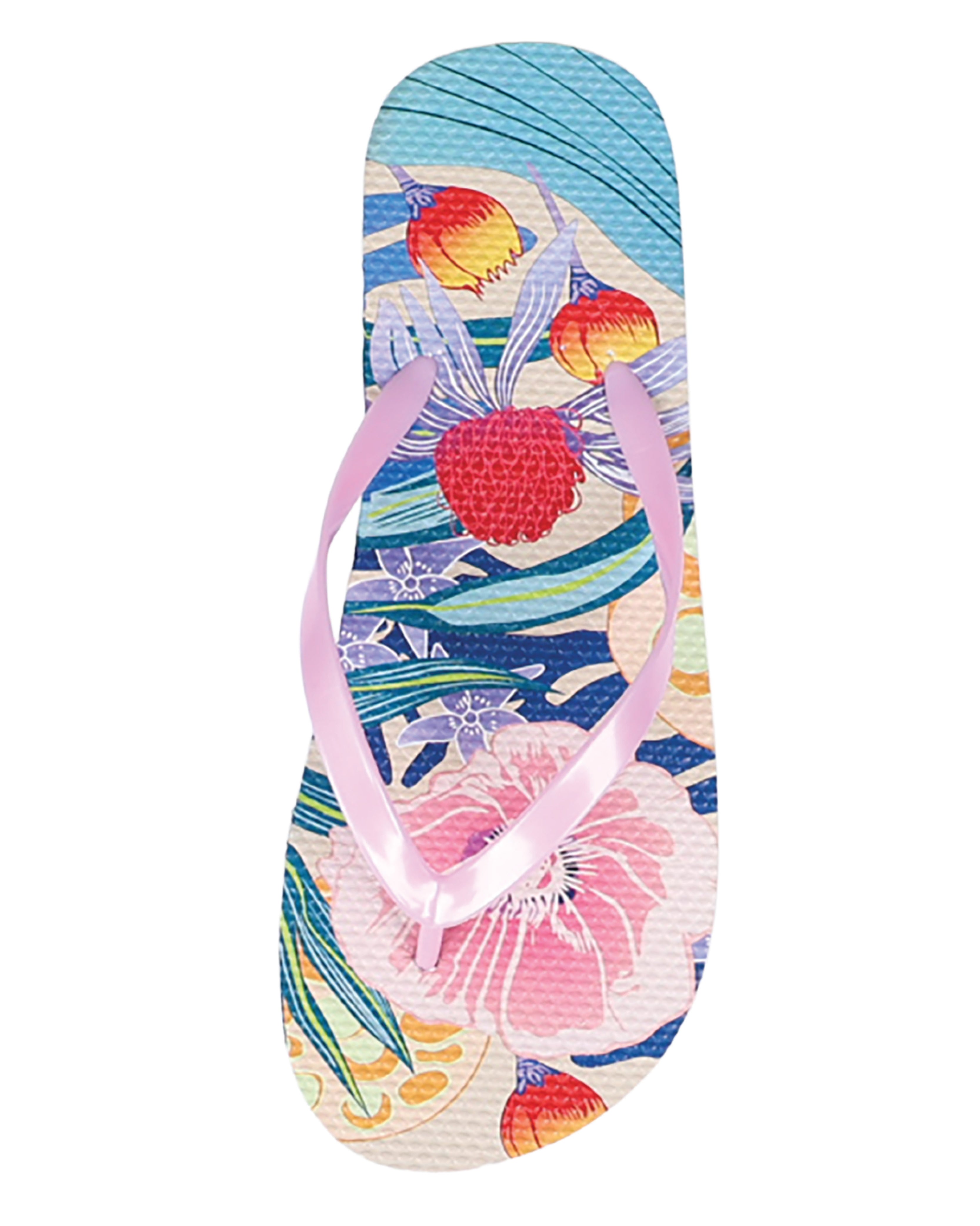 Floral Print Flip Flop