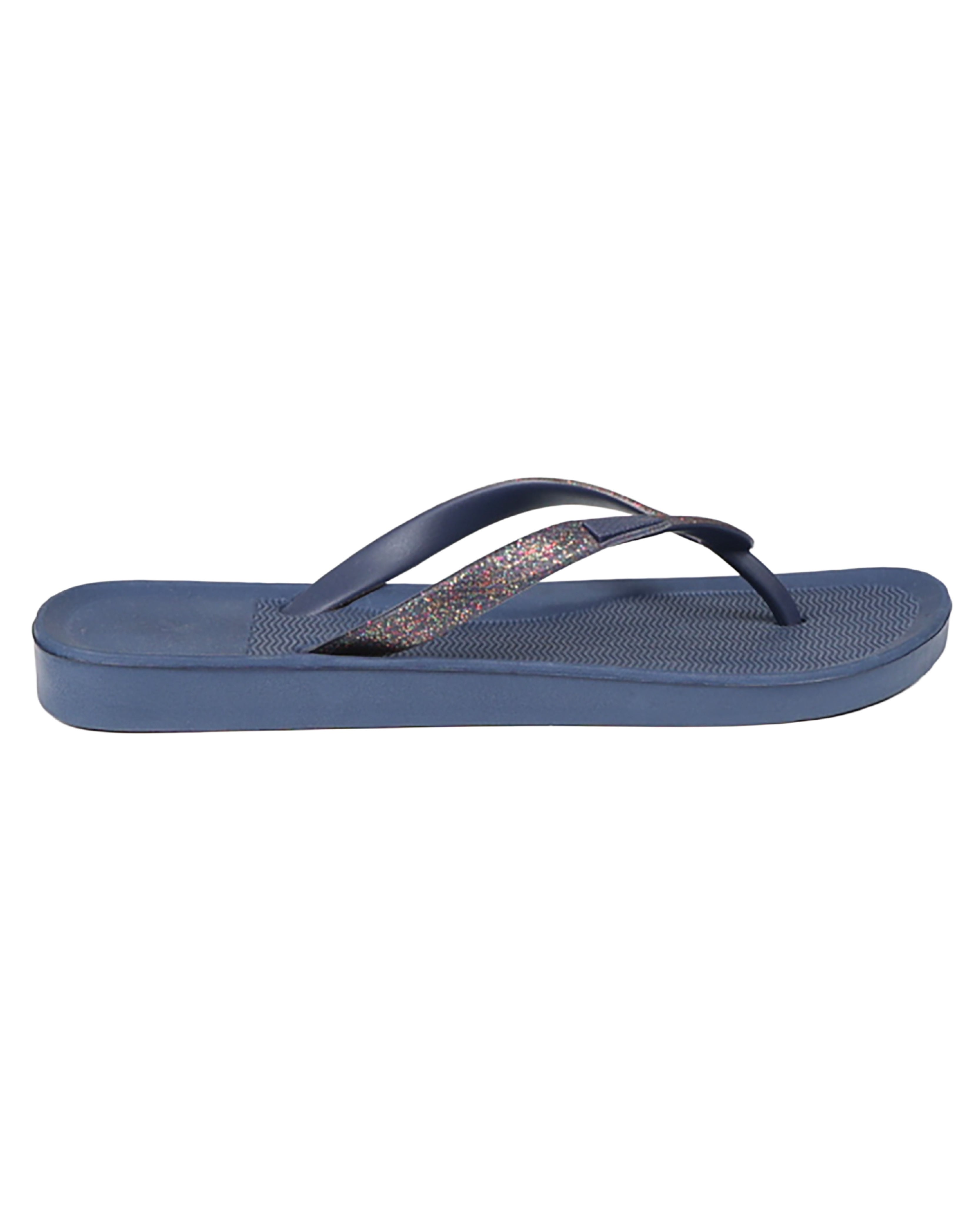 Navy Glitter Detail Flip Flop