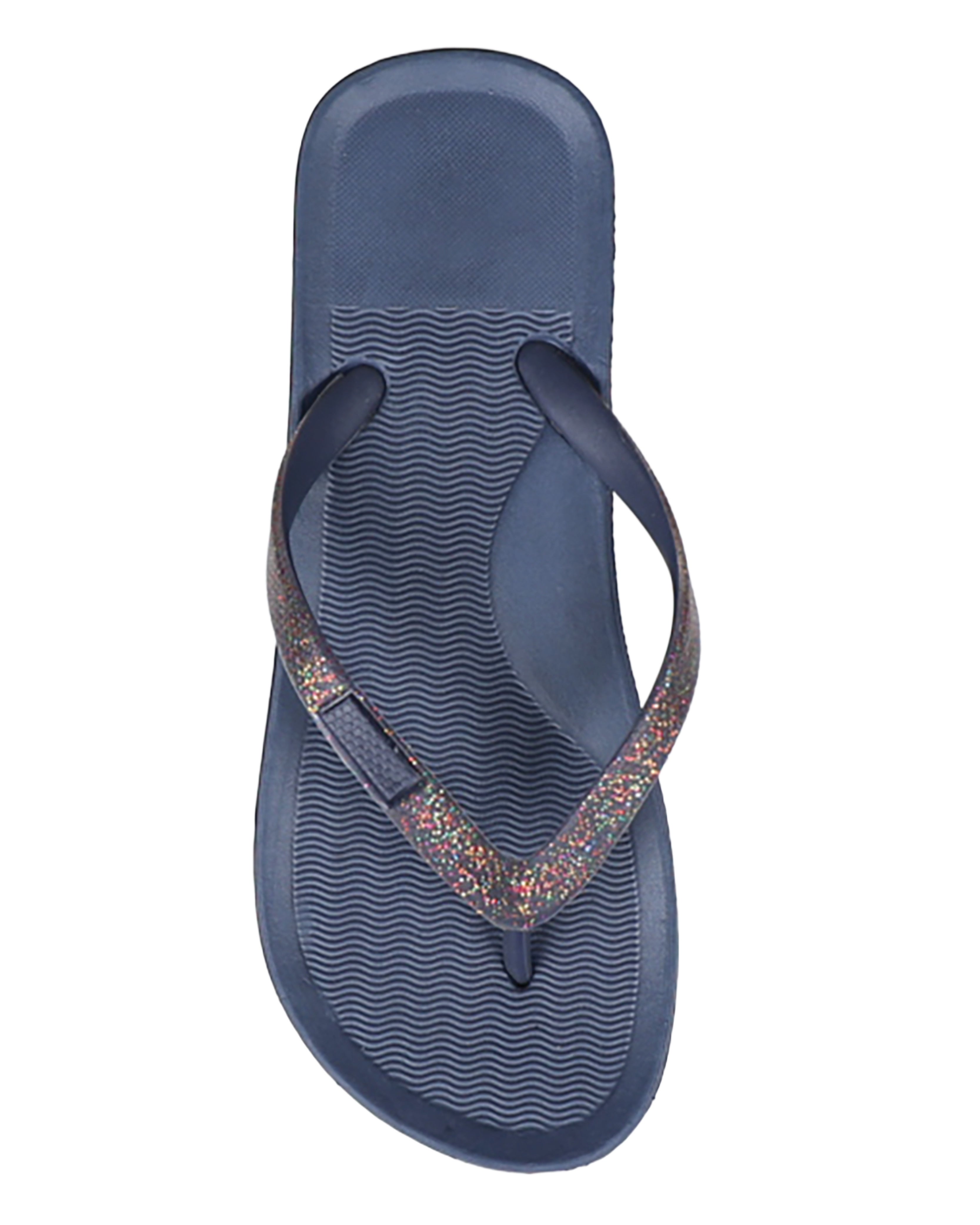 Navy Glitter Detail Flip Flop