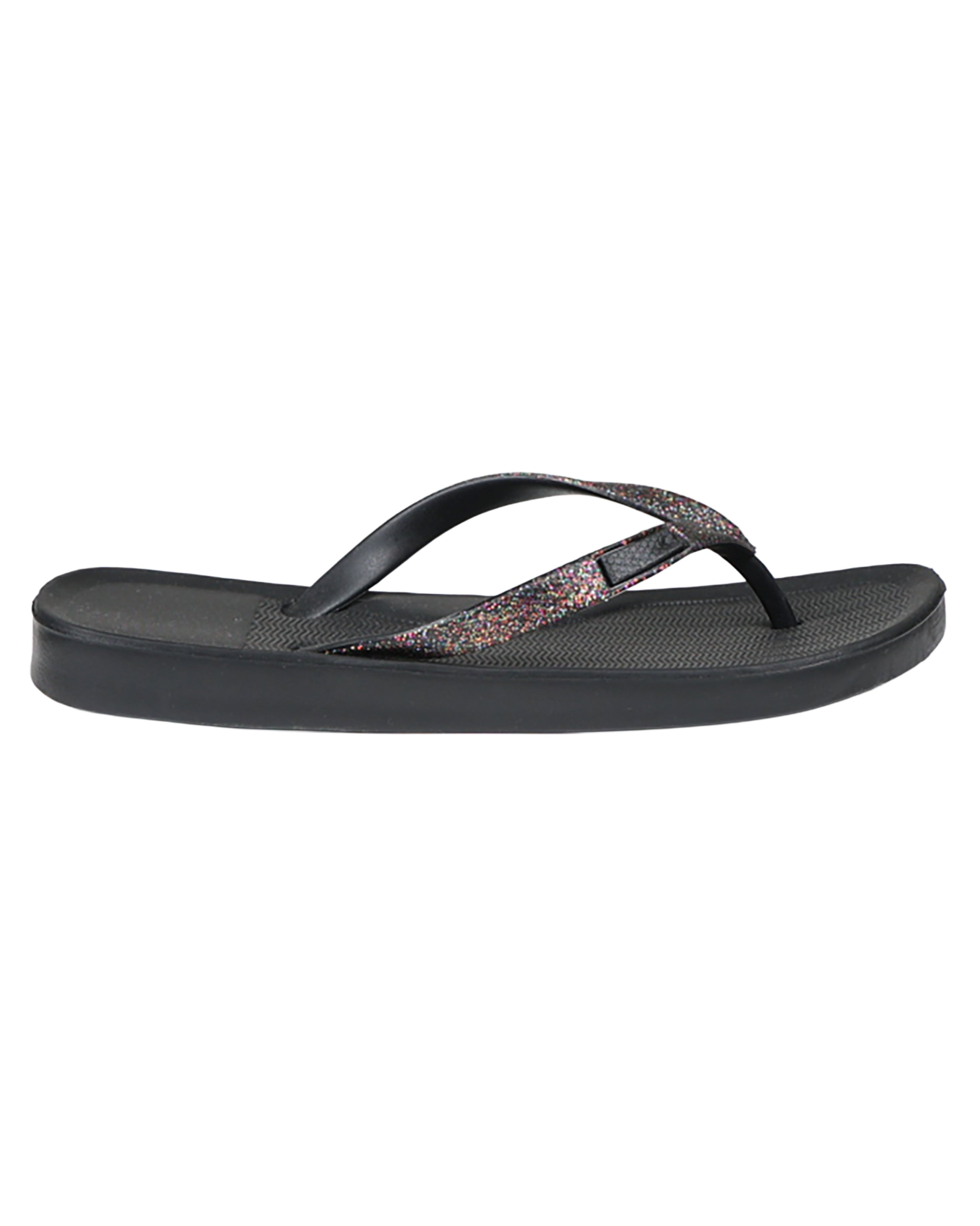 Black Glitter Detail Flip Flop