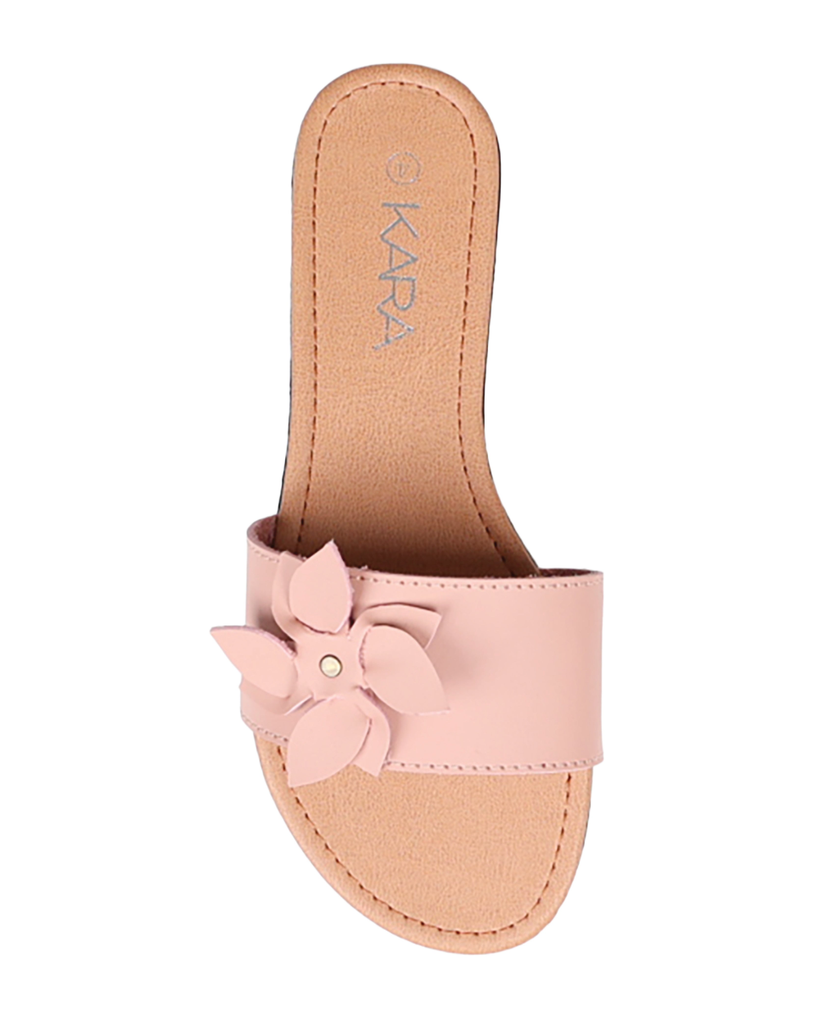 Mink Flower Detail Banded Sandal
