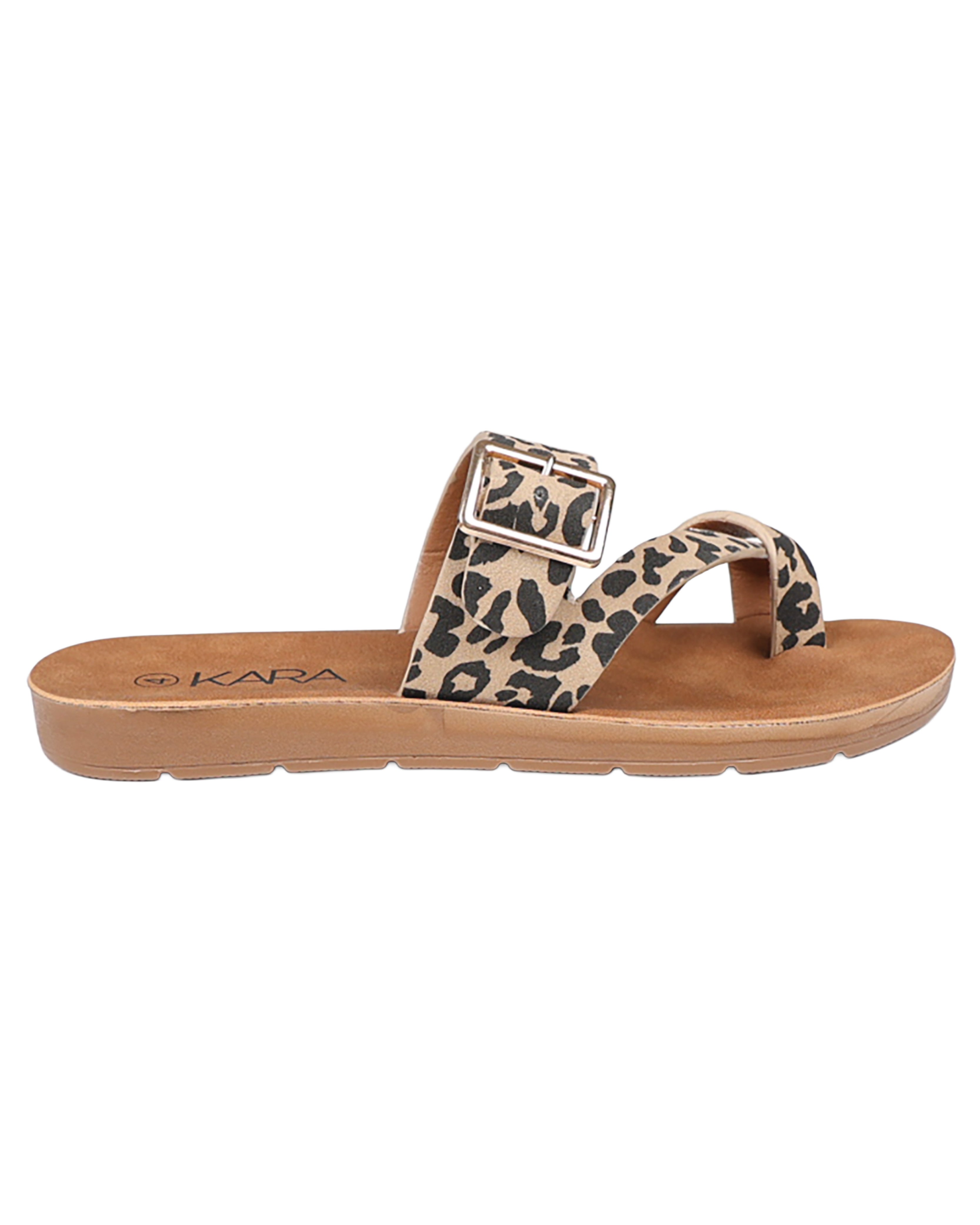 Animal Print Toe Post Moulded Sandal