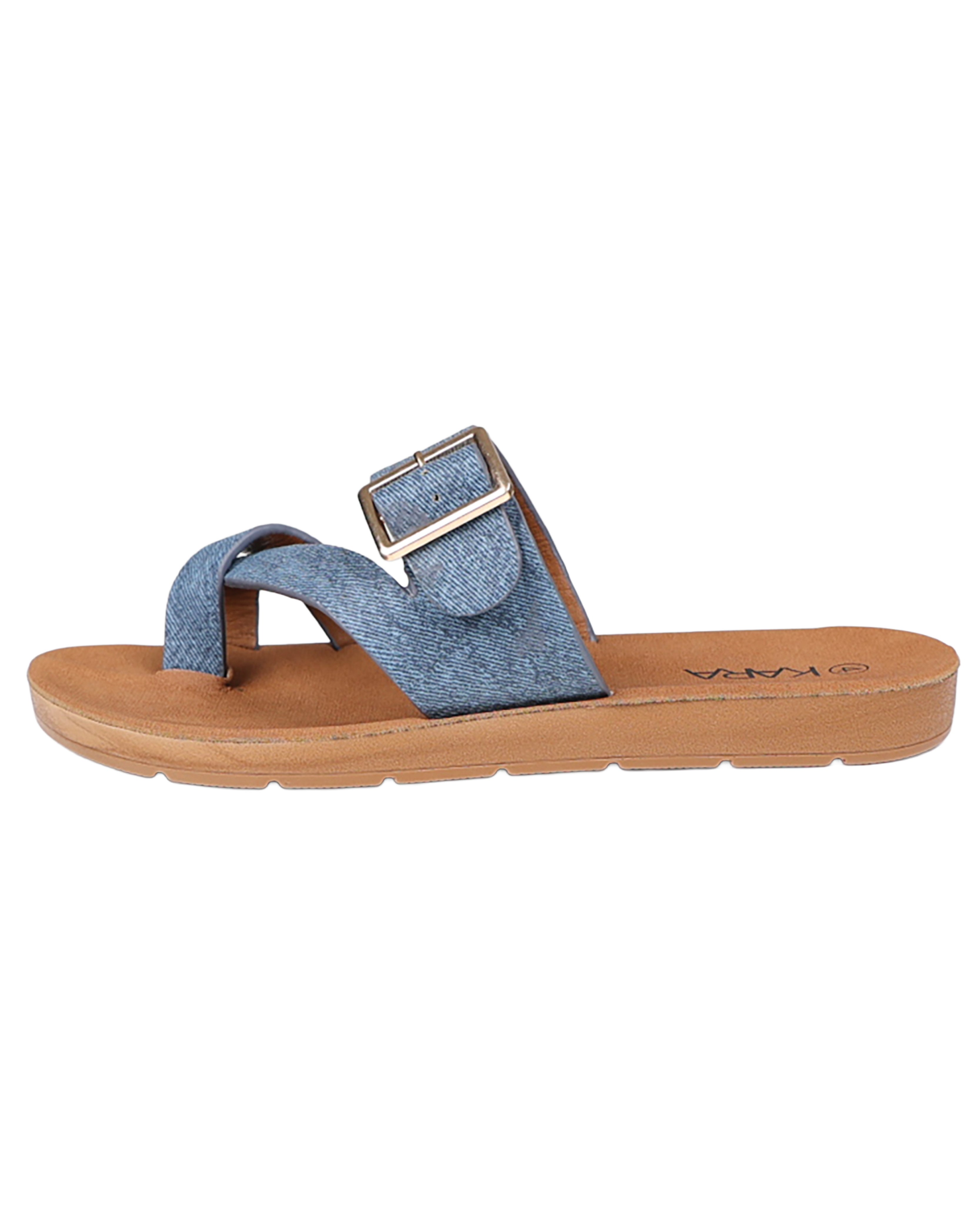 Denim Toe Post Moulded Sandal