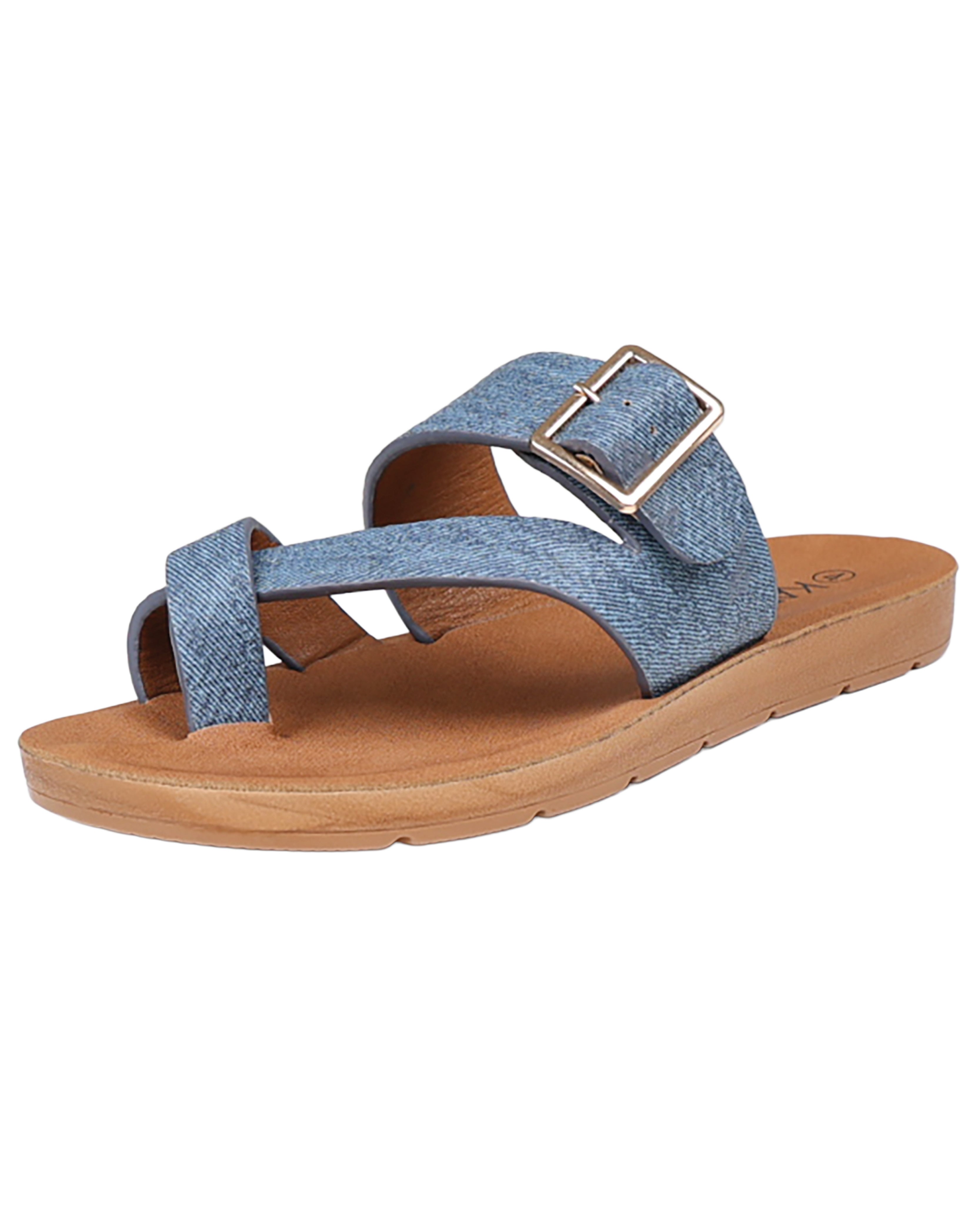 Denim Toe Post Moulded Sandal