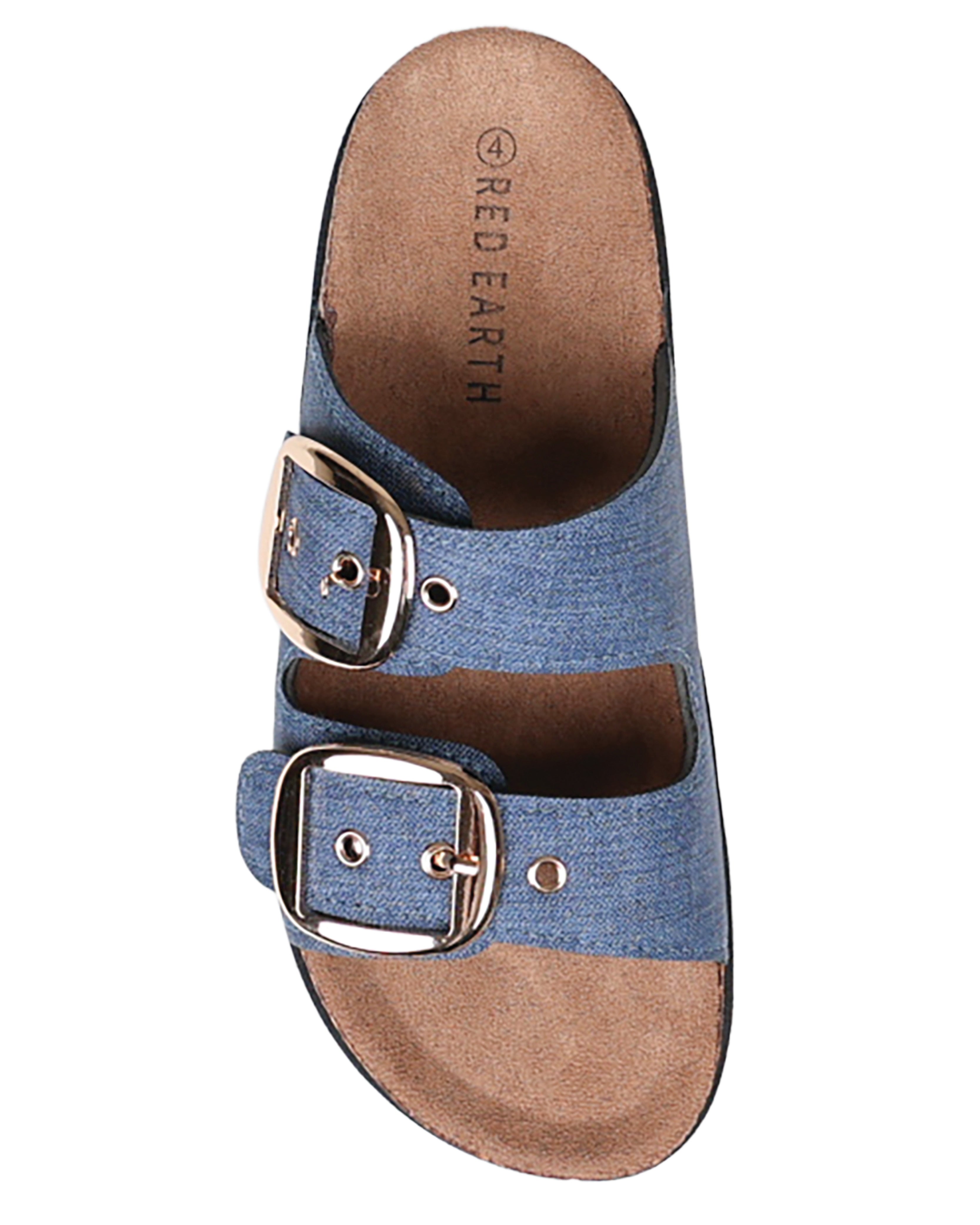 Denim Double Buckle Slide