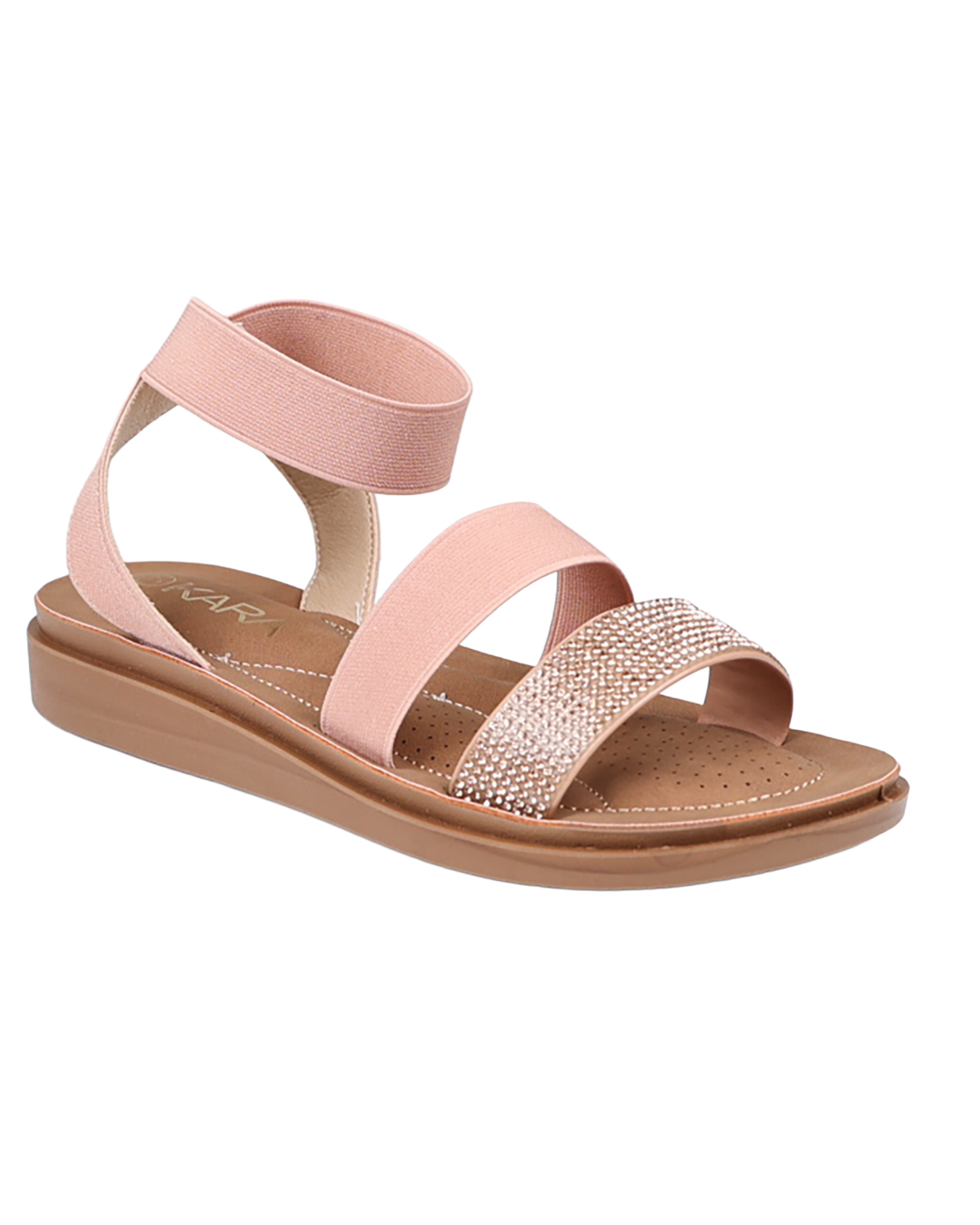 Embellished Strappy Moulded Sandals