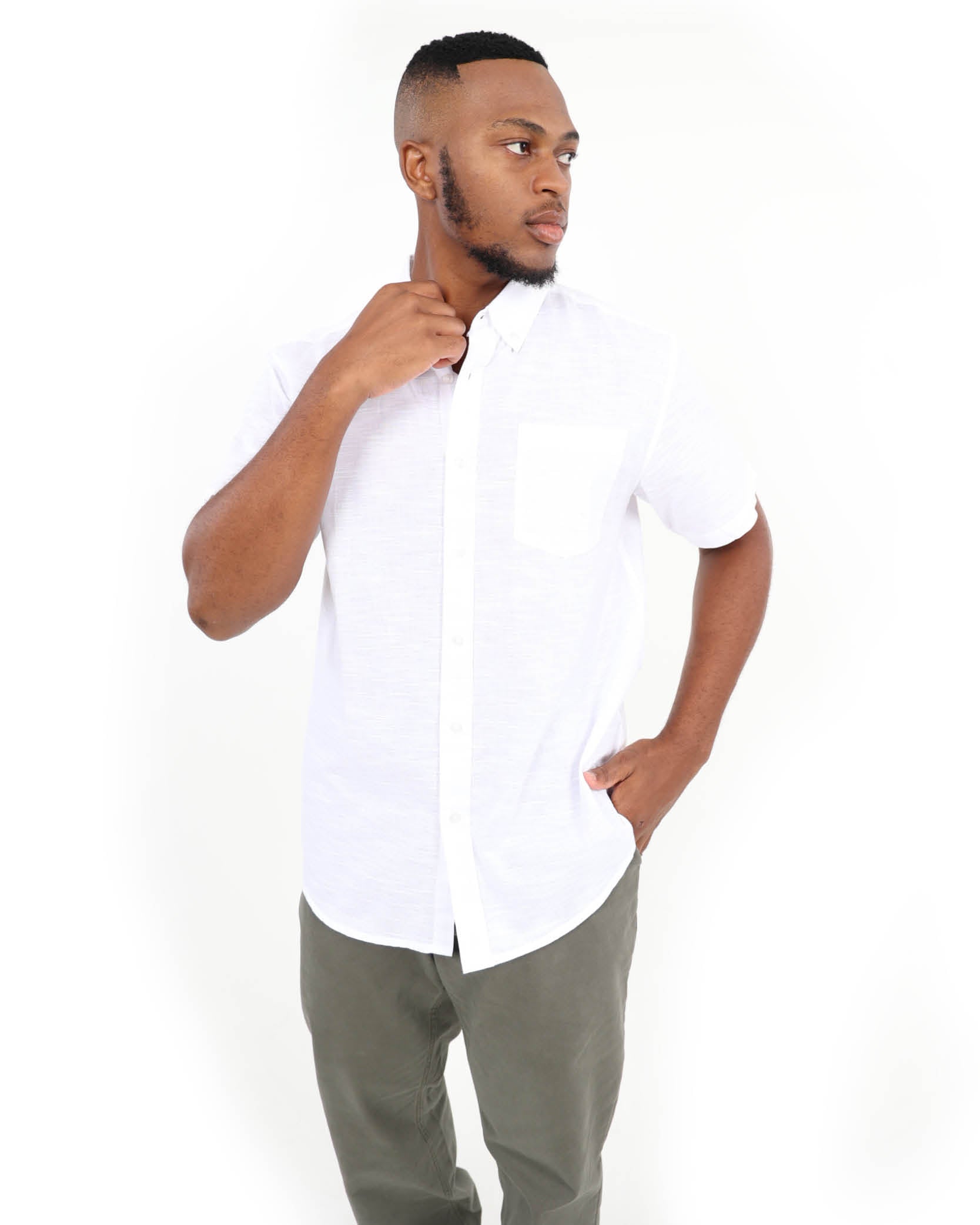 Cotton Linen Blend Slub Shirt