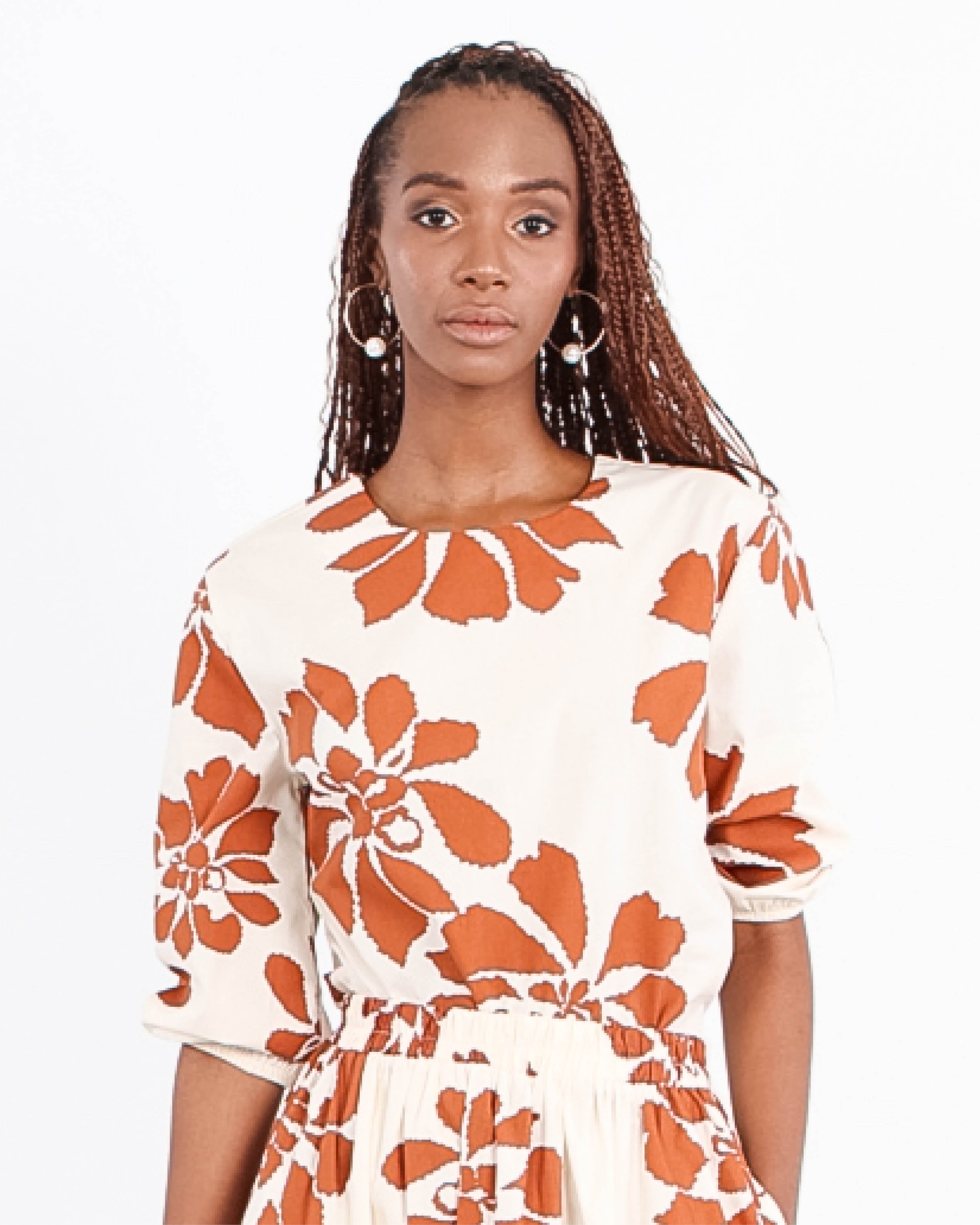 Printed Cotton Poplin Blouse