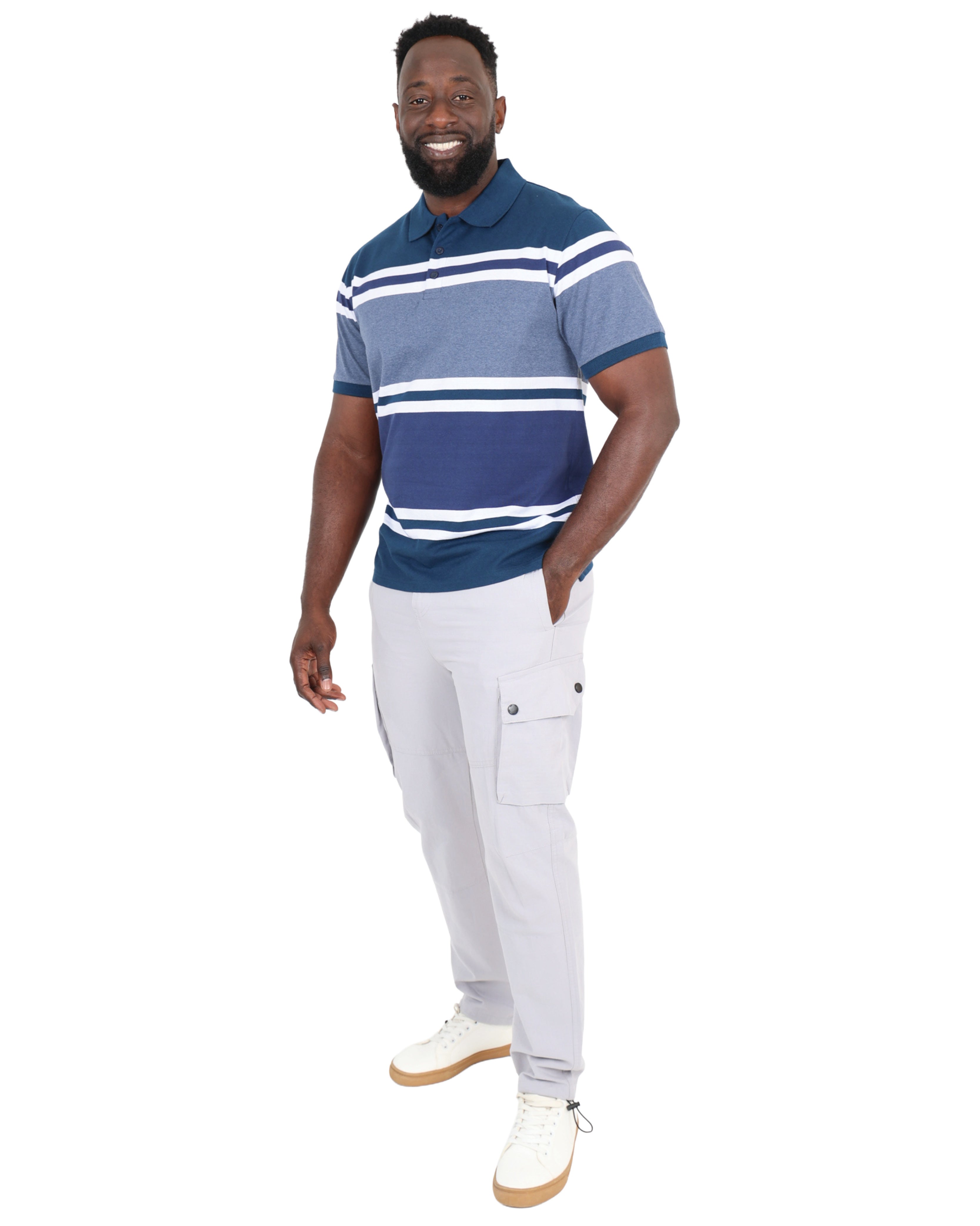 Grey Rip Stop Zipped Cargo Pants