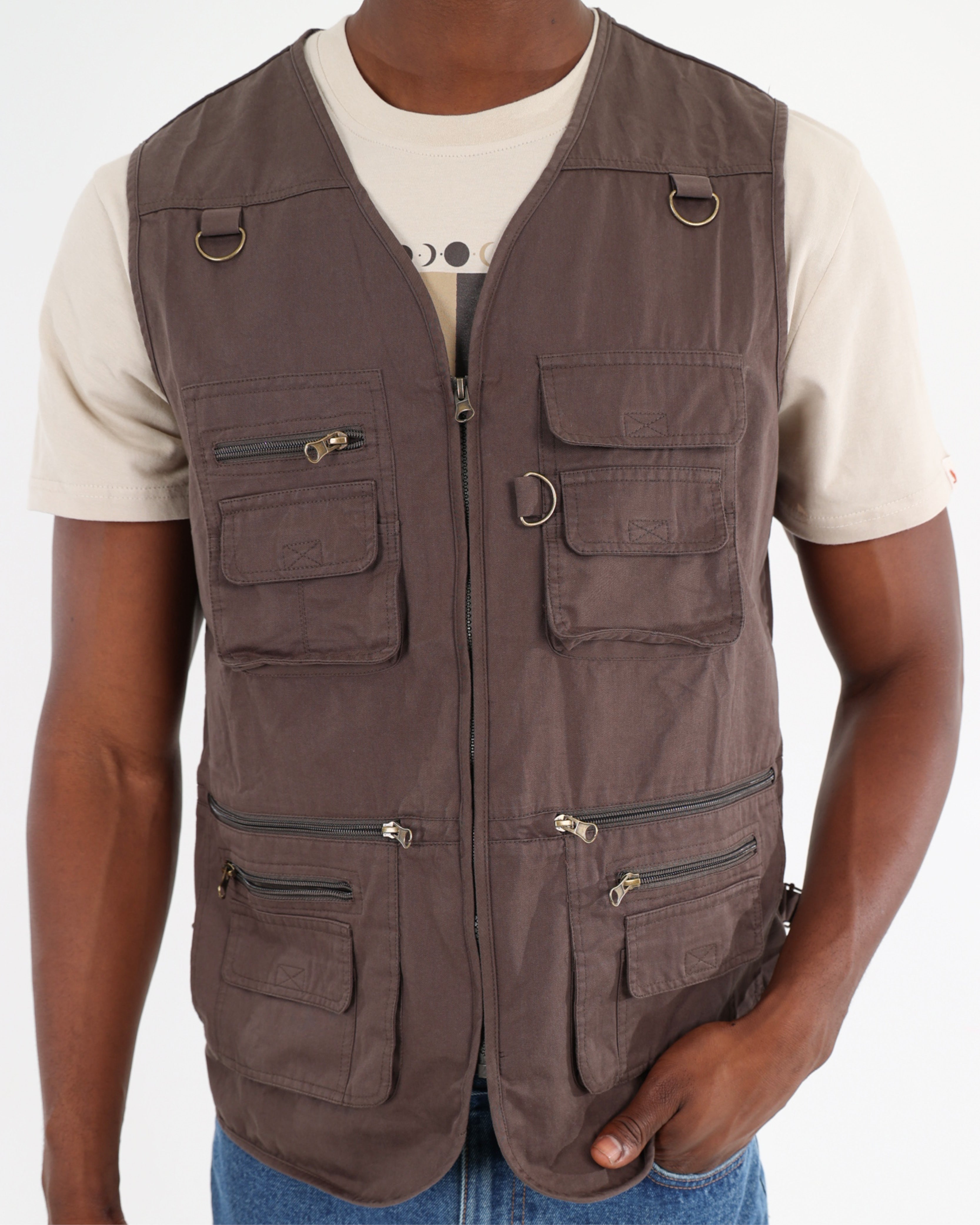 Sleeveless Multi Pocket Fishing Jacket