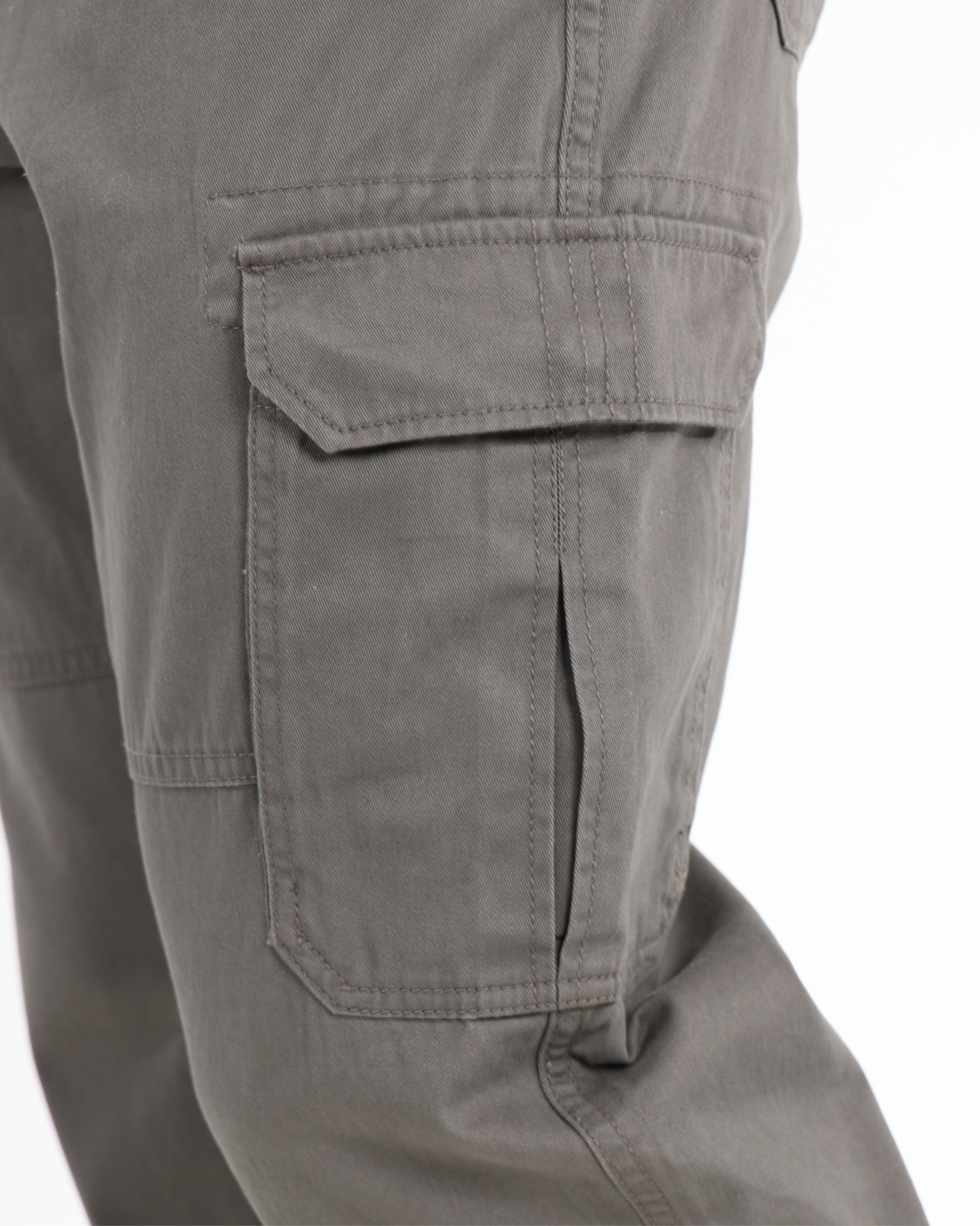 Taupe Cotton Cargo Pants