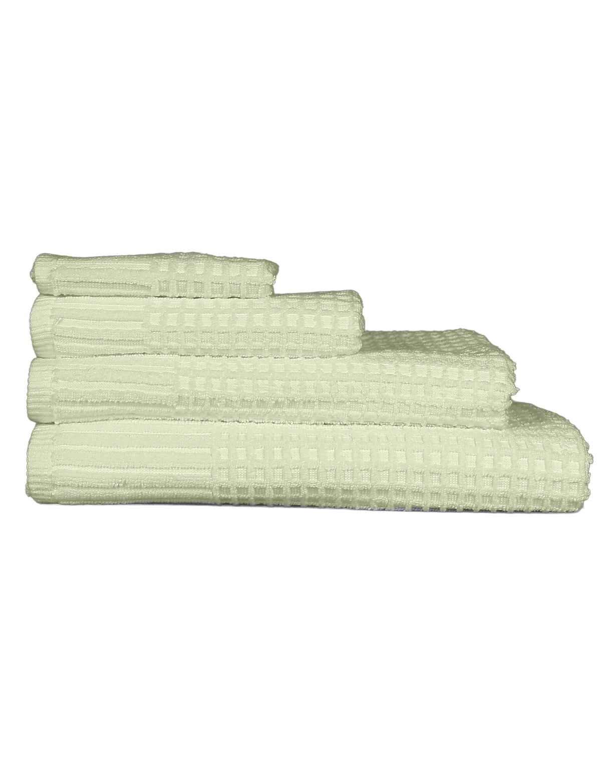 Sage Waffle Cotton Guest Towel