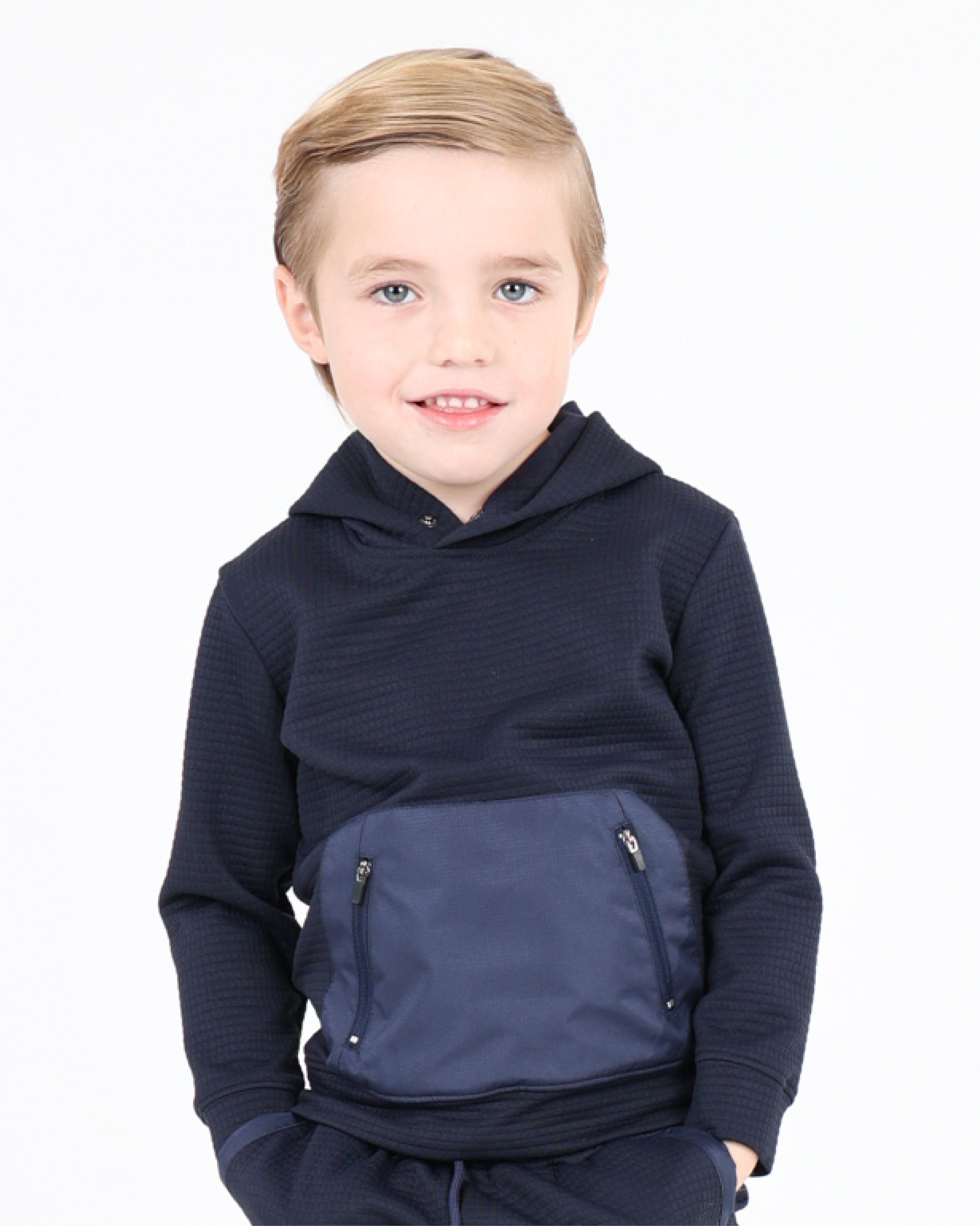 Waffle Contrast Hoodie