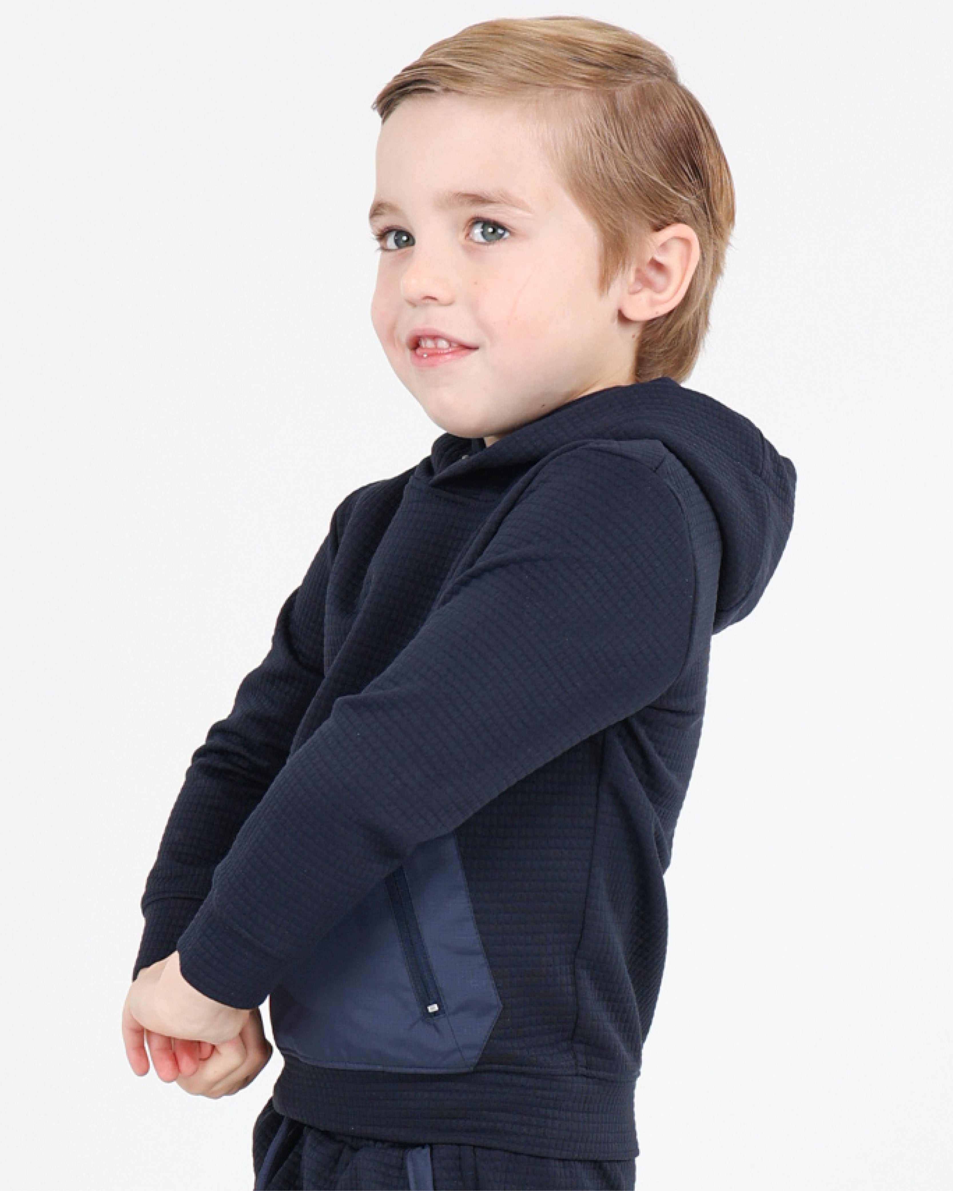 Waffle Contrast Hoodie