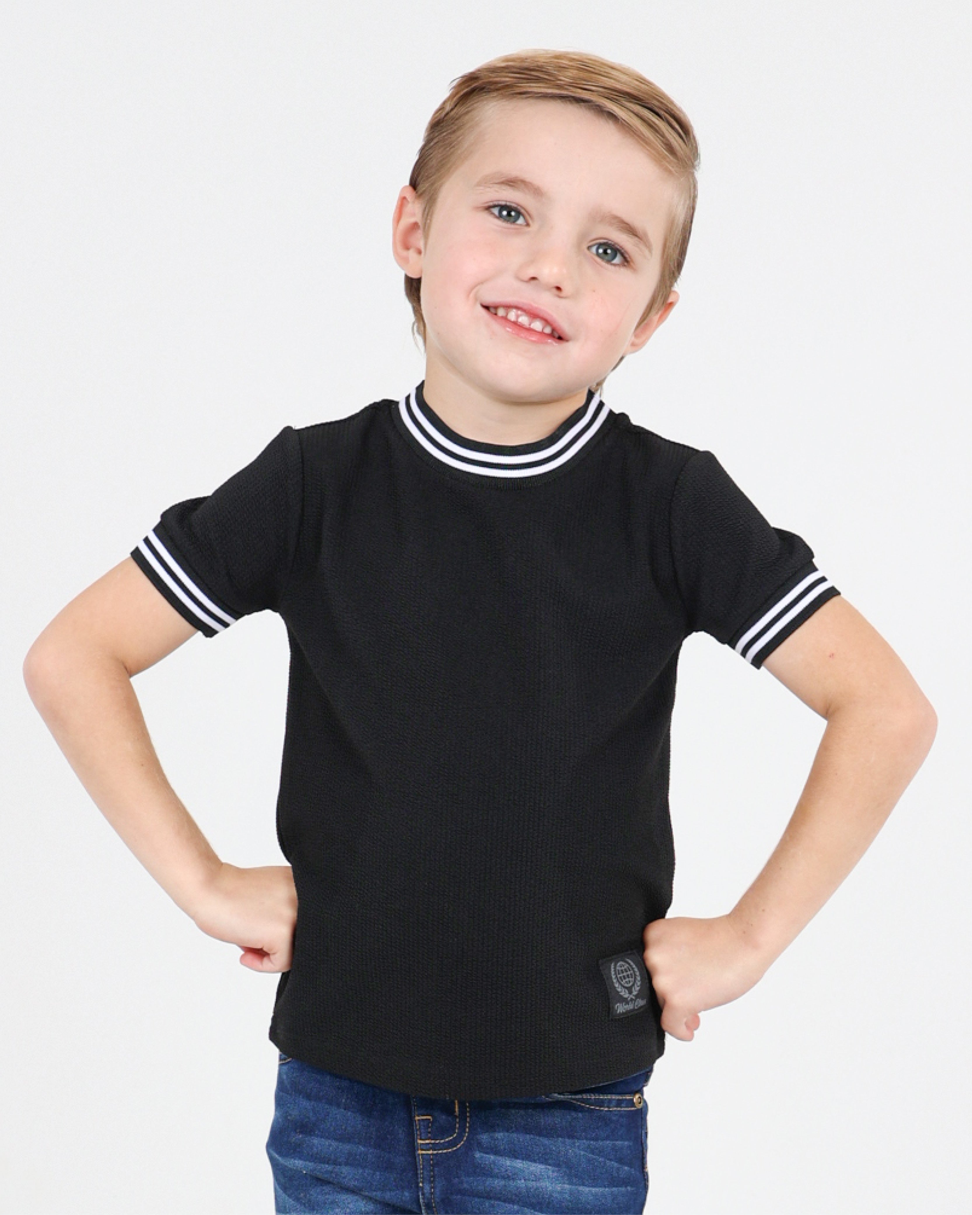 Short Sleeve Textured Ribbed T-Shirt