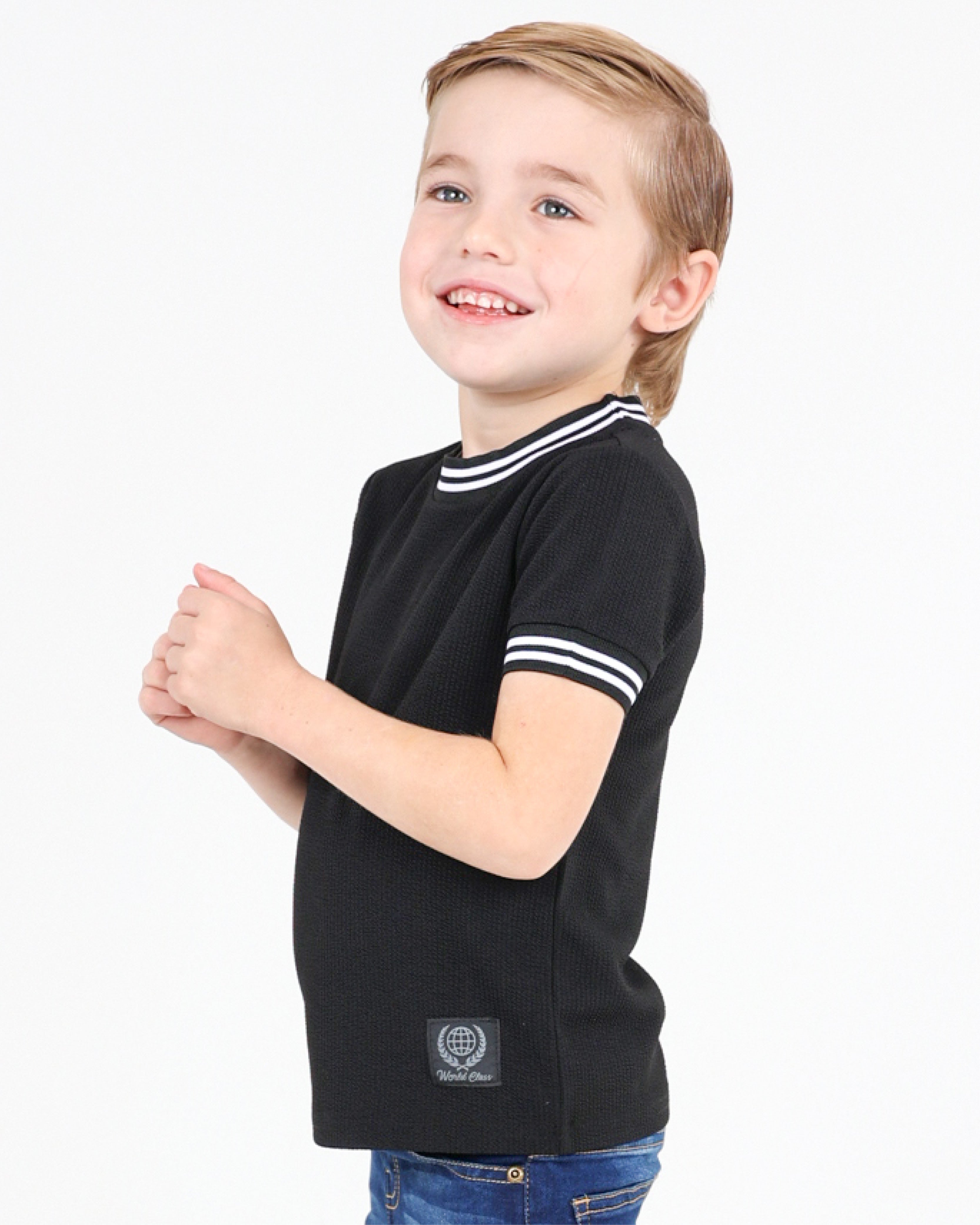 Short Sleeve Textured Ribbed T-Shirt