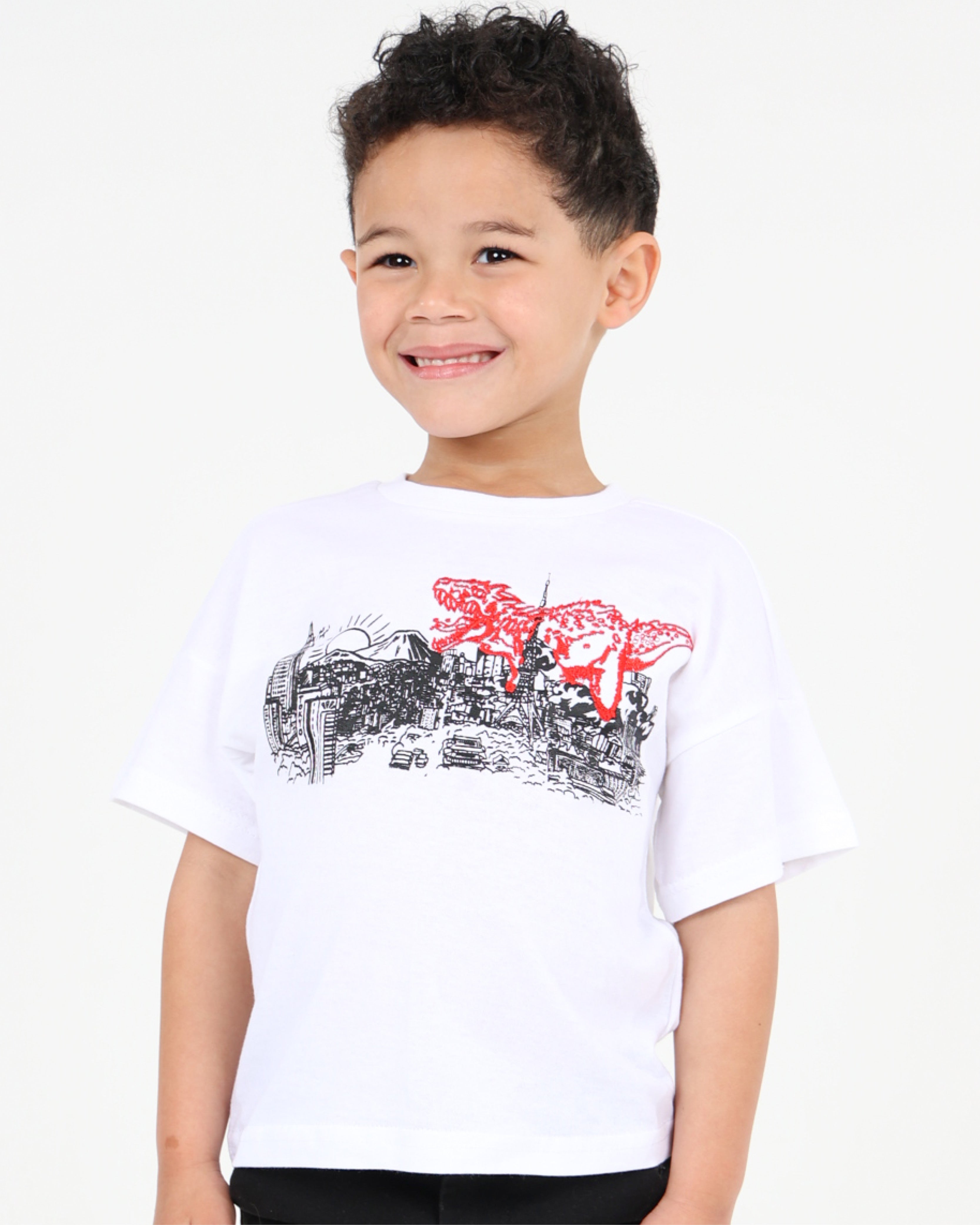 Embroidered City Dino T-Shirt