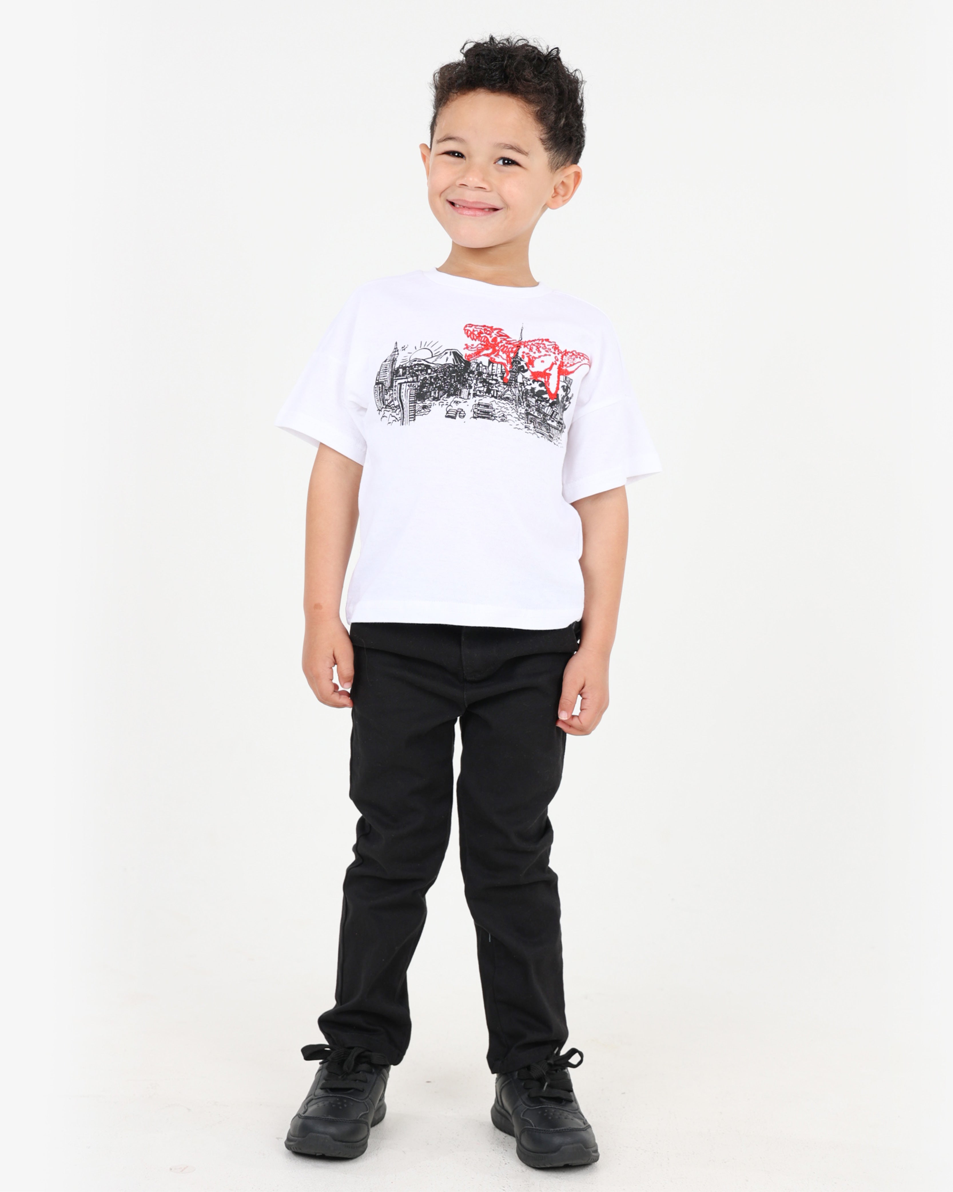 Small Boys Black Slim Fit Chinos