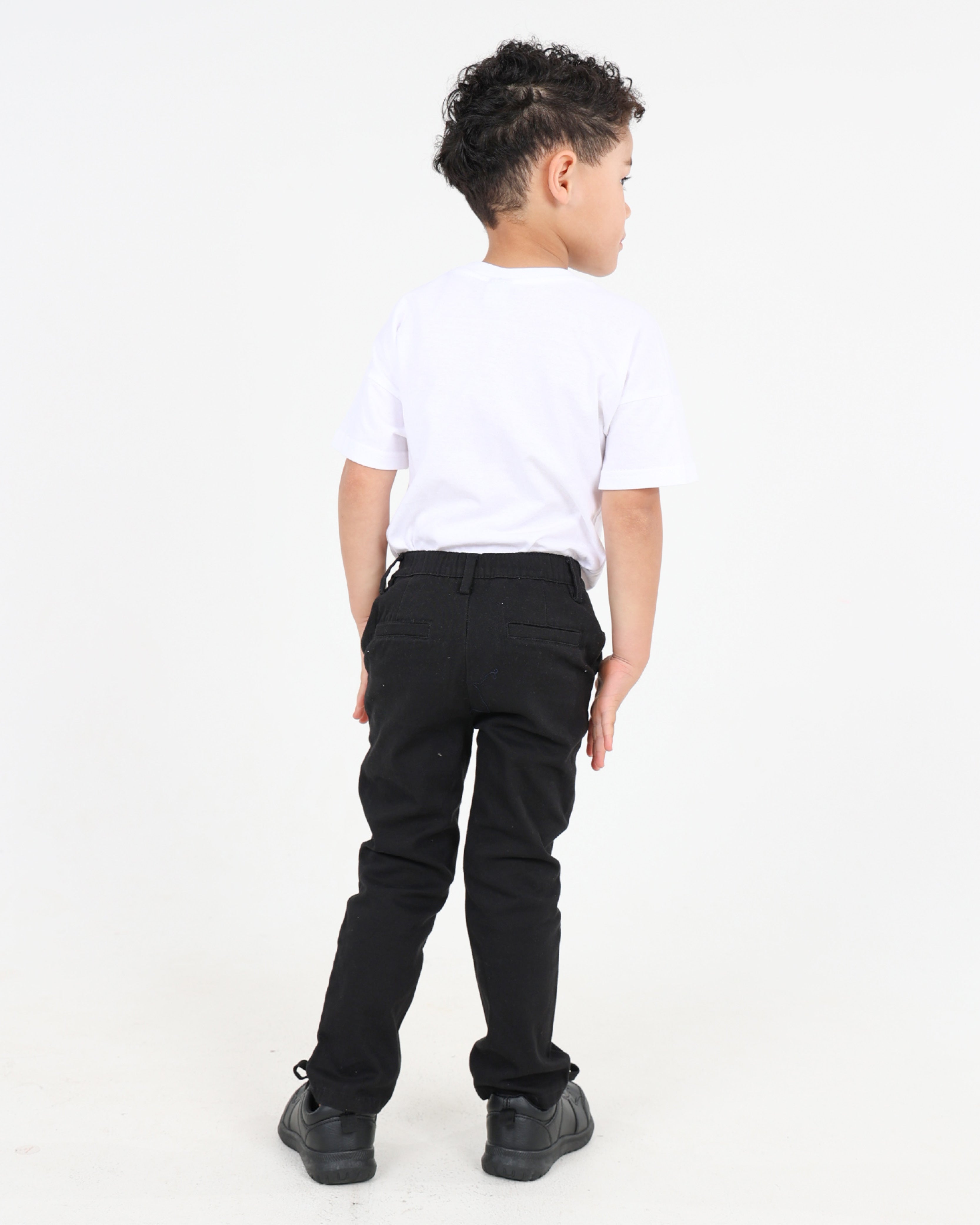 Small Boys Black Slim Fit Chinos