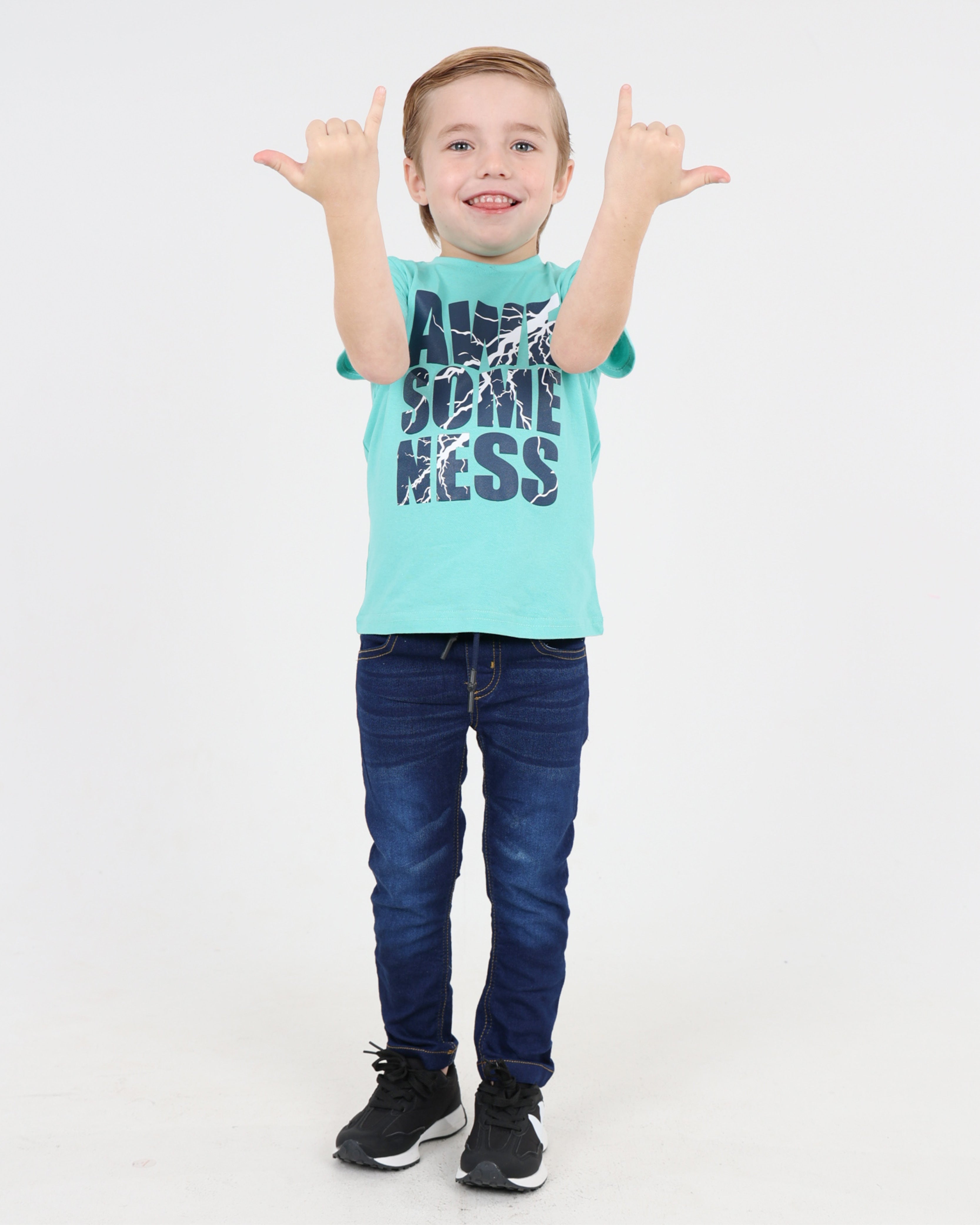 Small Boys Dark Indigo Slim Cargo Jeans