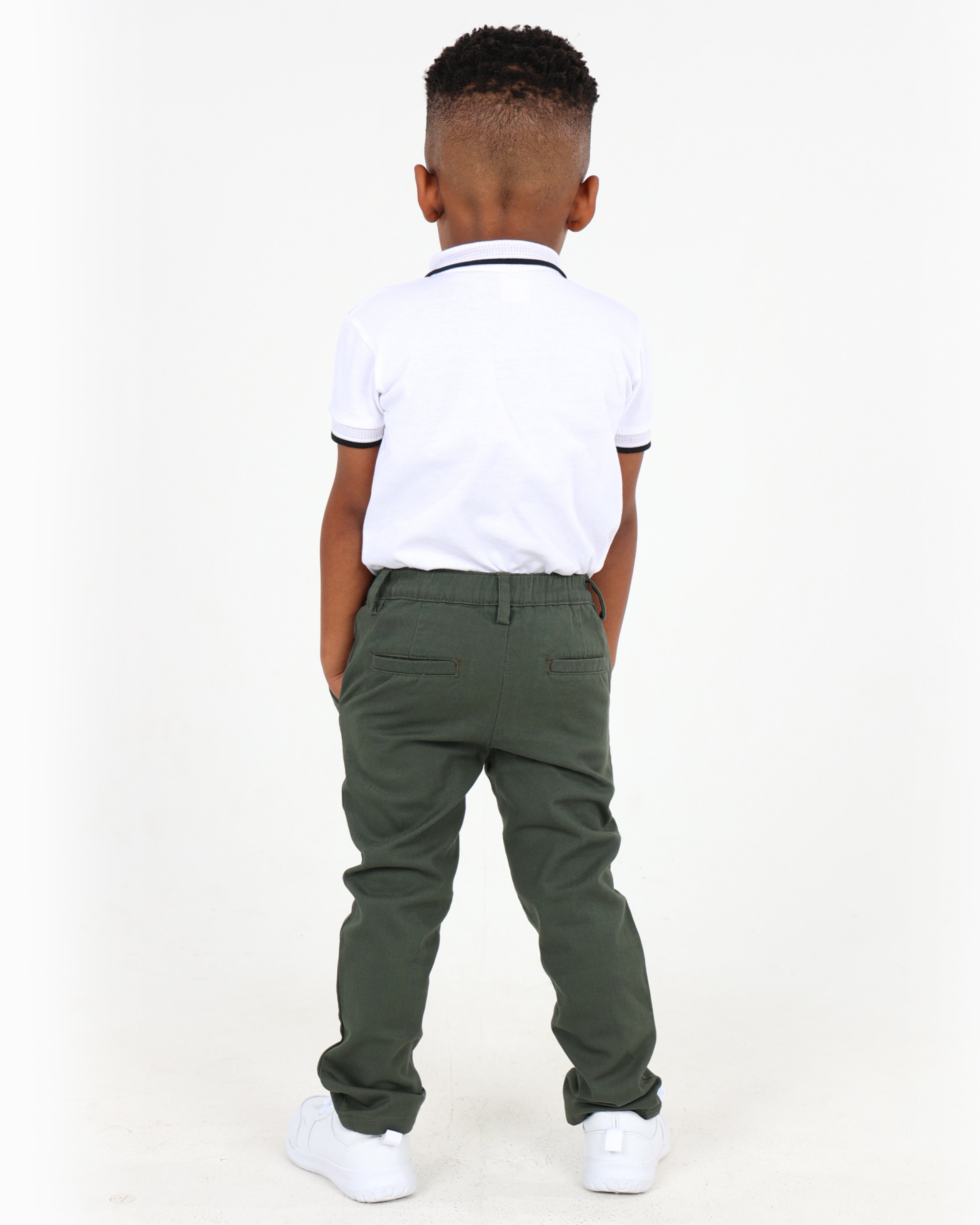 Small Boys Olive Slim Fit Chinos