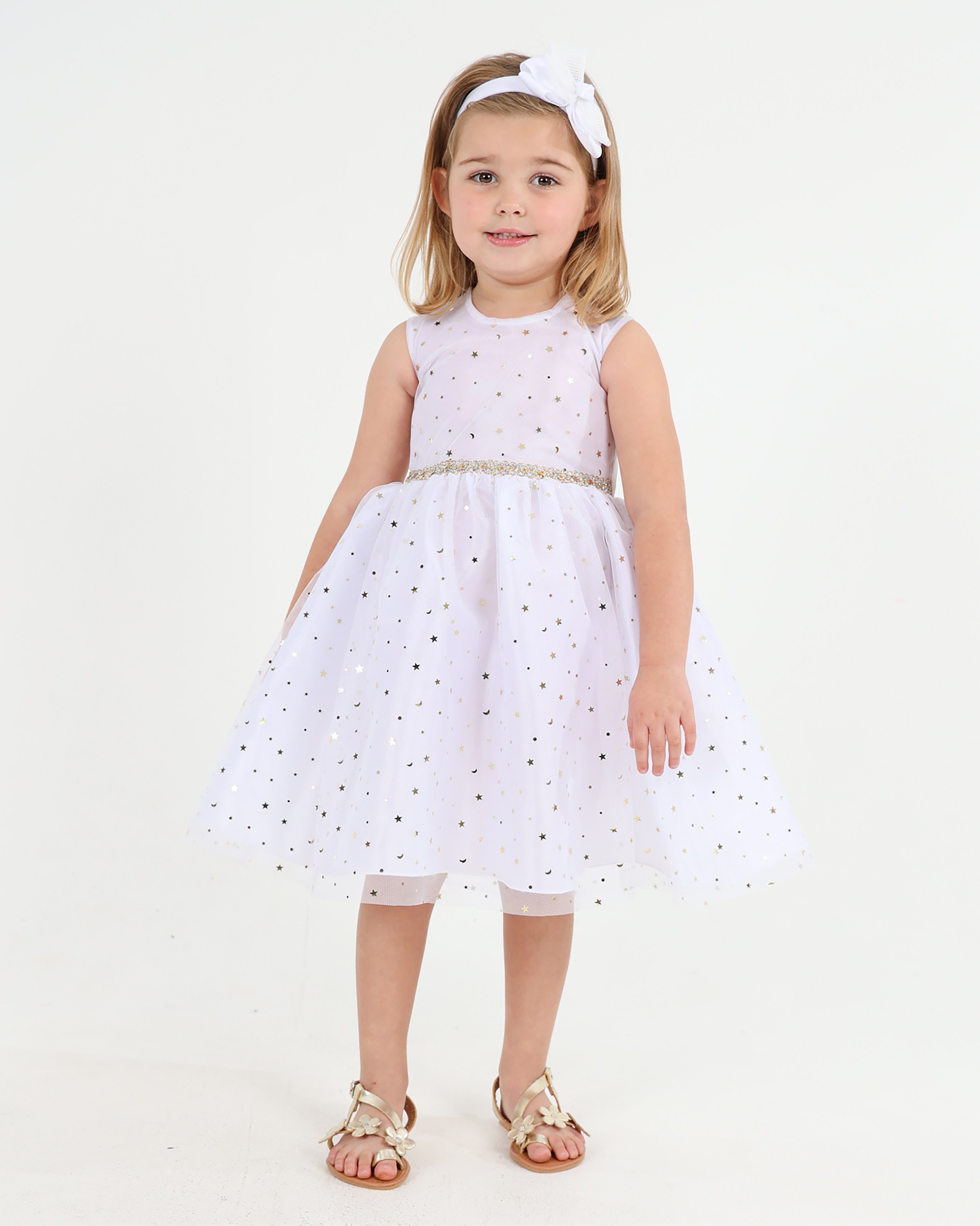 Gold Star Party Dress