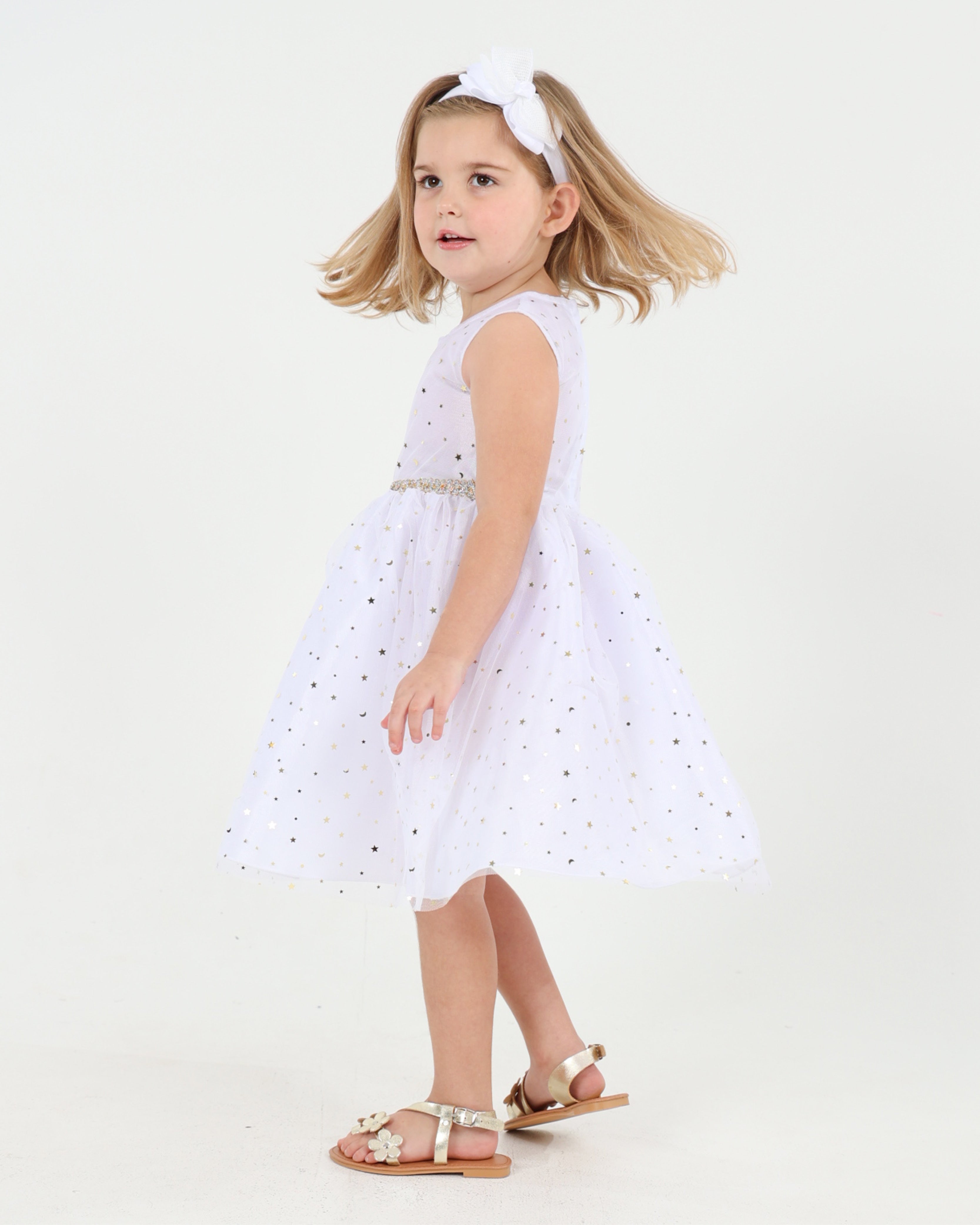 Gold Star Party Dress