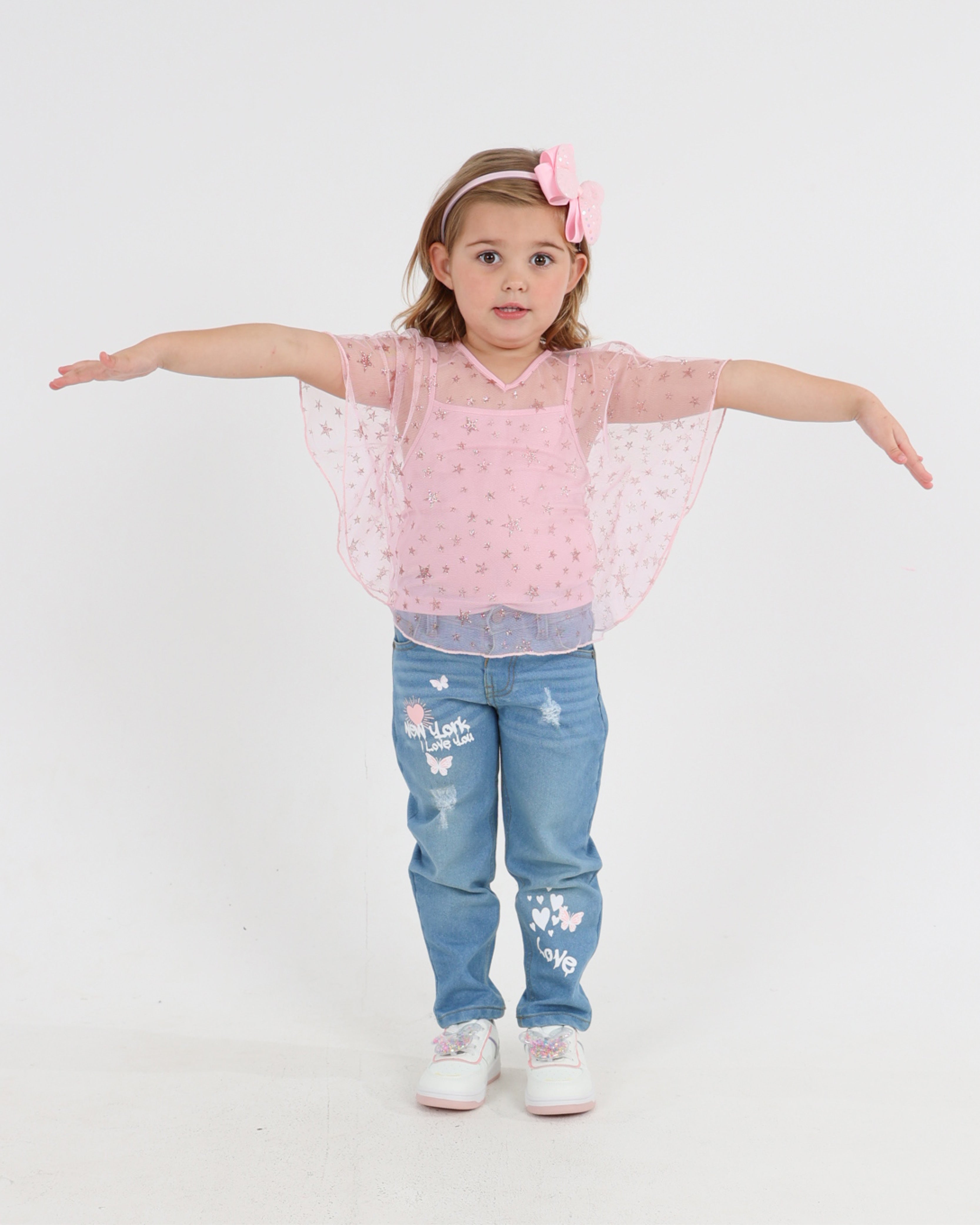 Batwing Glitter Star Blouse