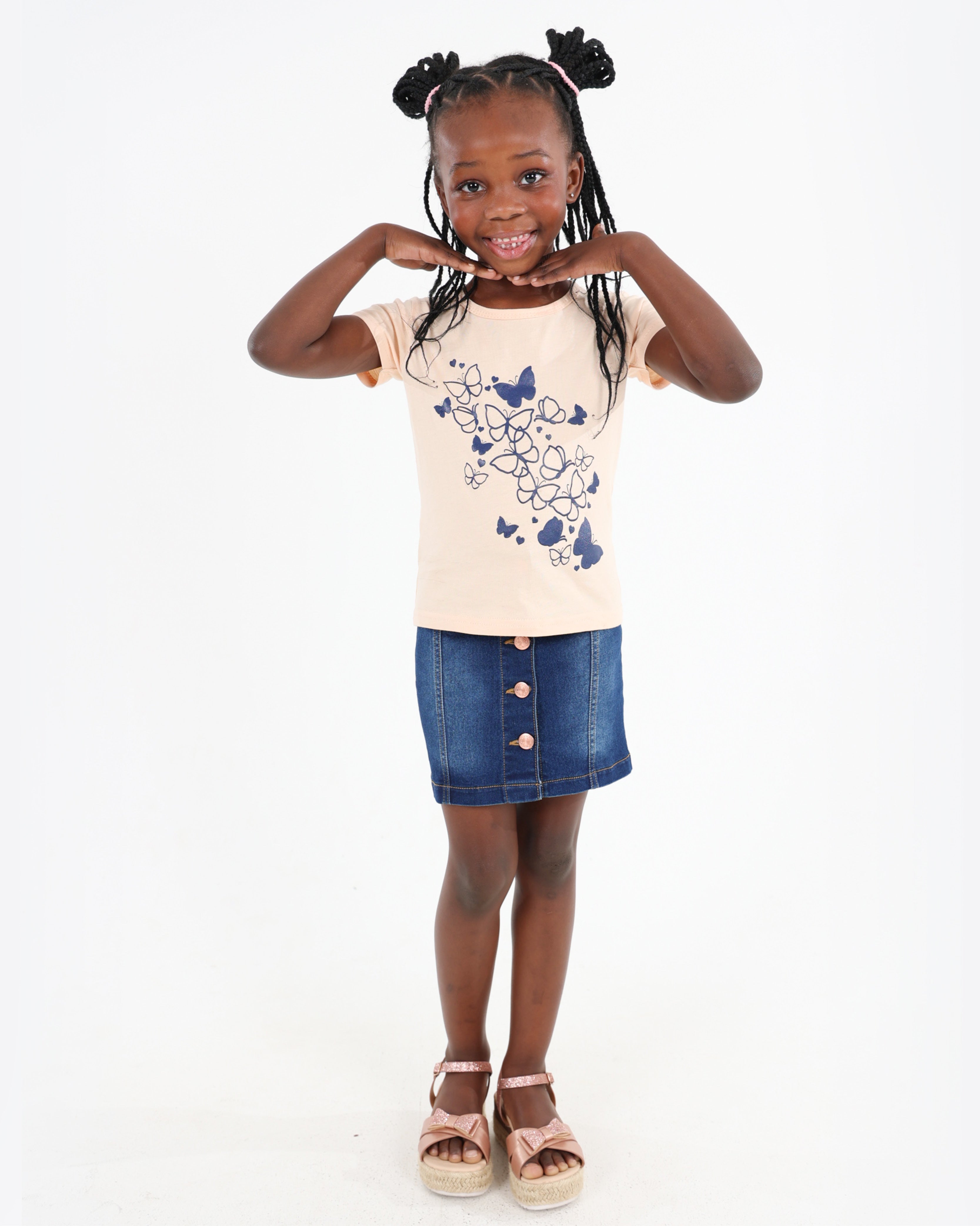 Short Sleeve Butterfly Graphic T-Shirt