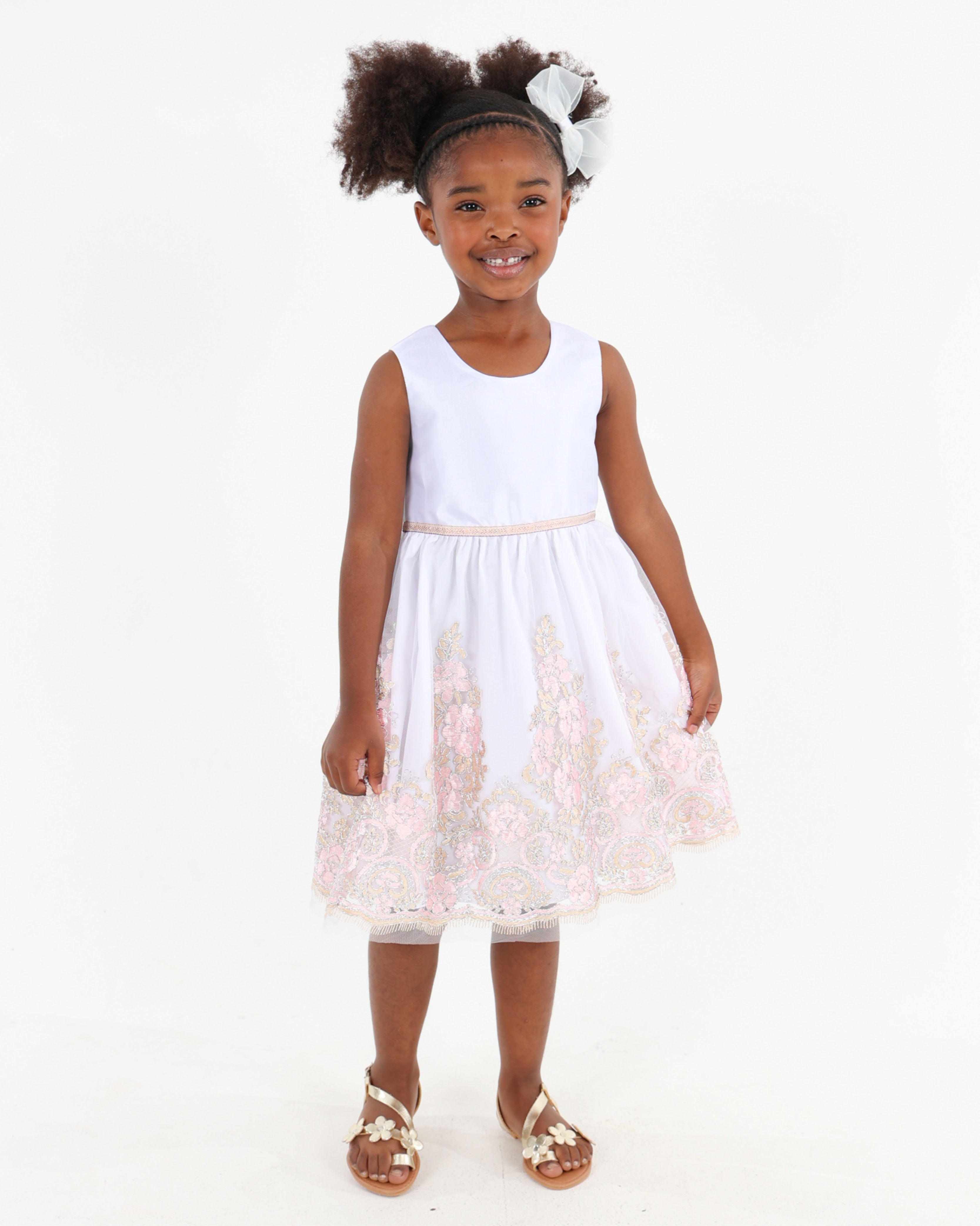 Sleeveless Embroidered Party Dress with Bolero Jacket