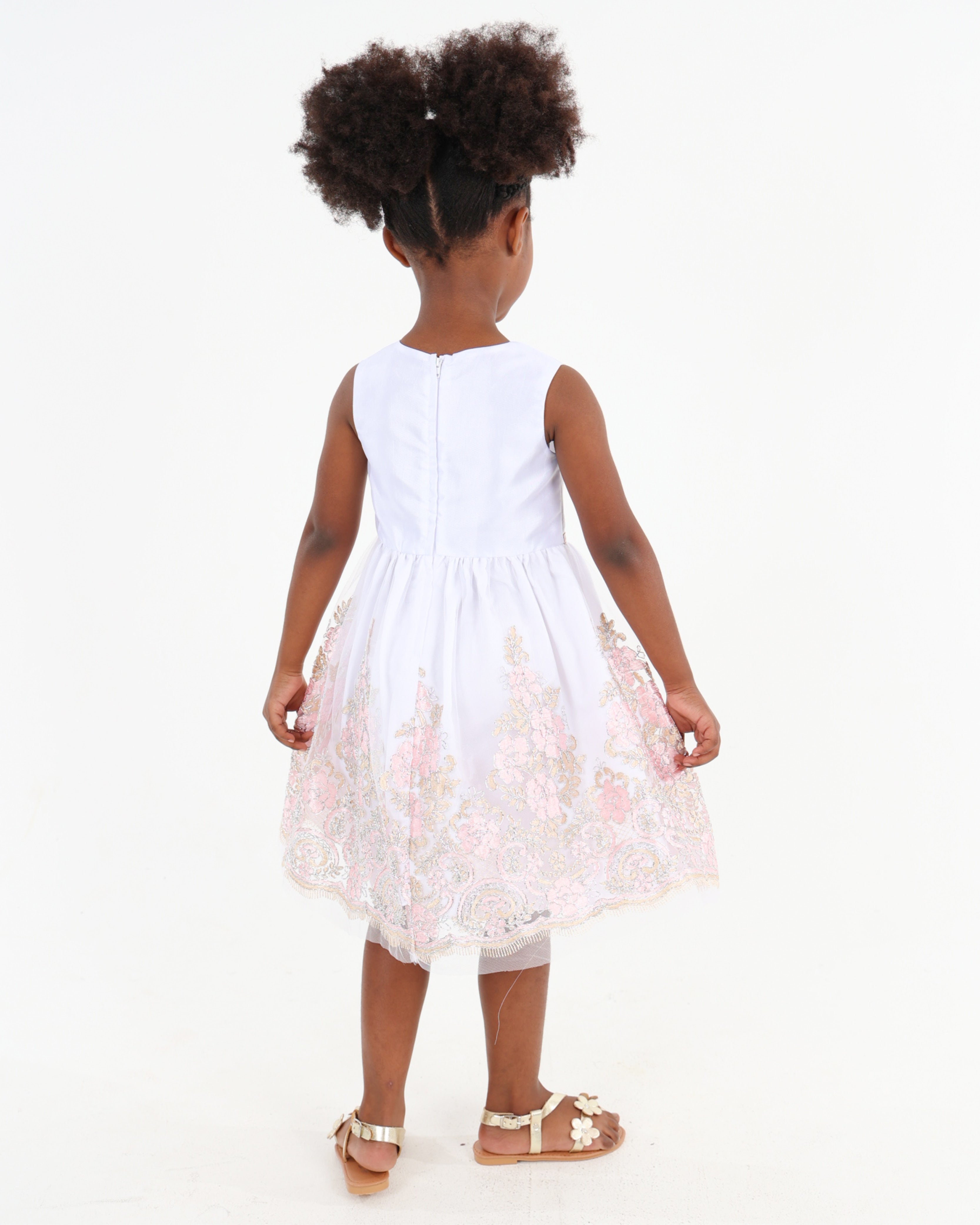 Sleeveless Embroidered Party Dress with Bolero Jacket
