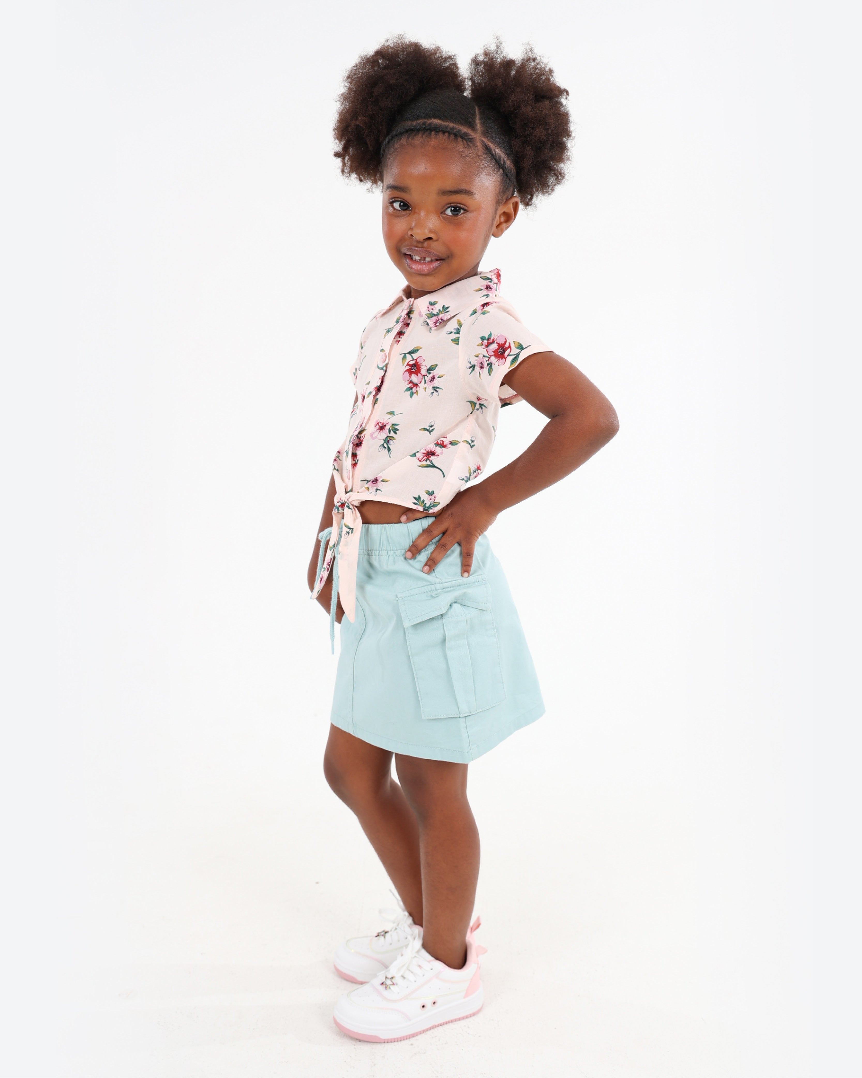 Cargo Pull Up Mini Skirt