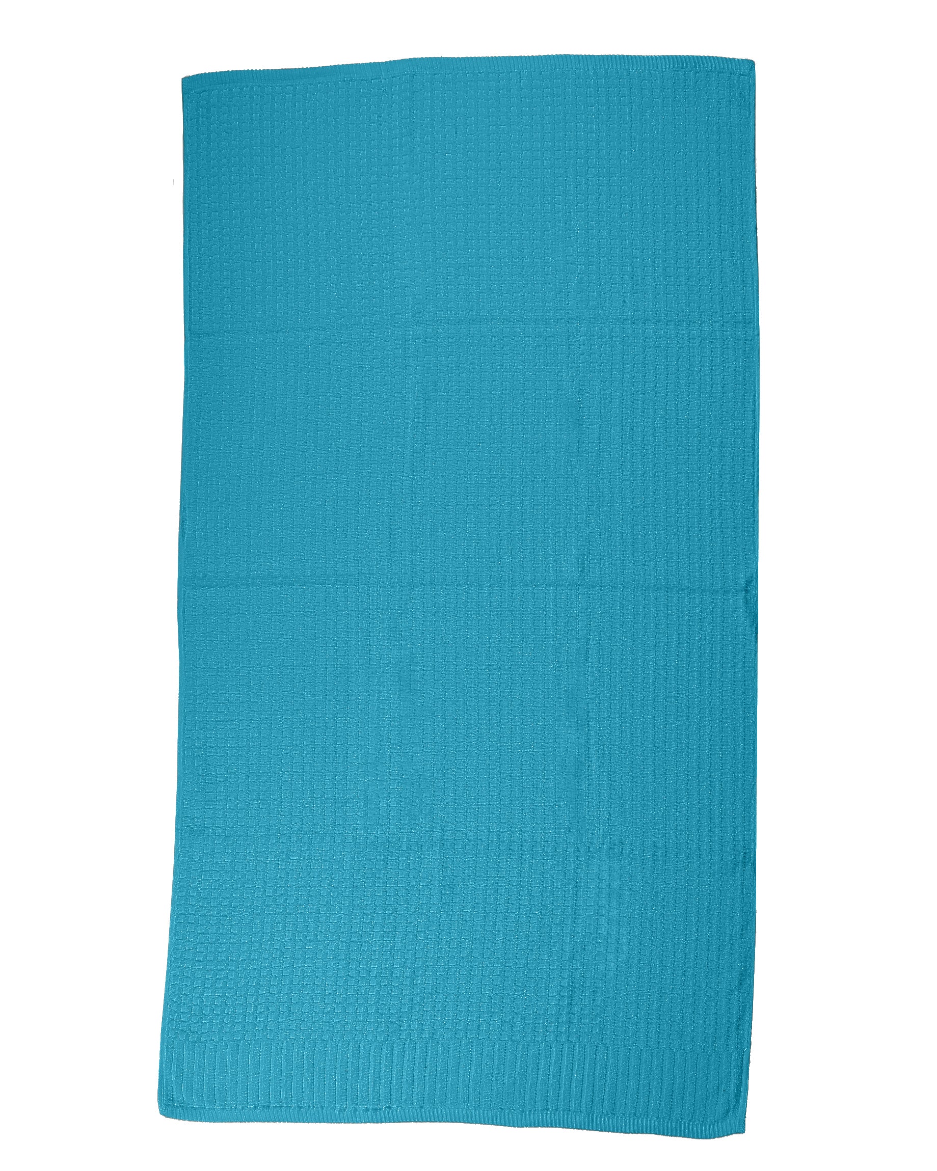 Teal Waffle Cotton Bath Sheet