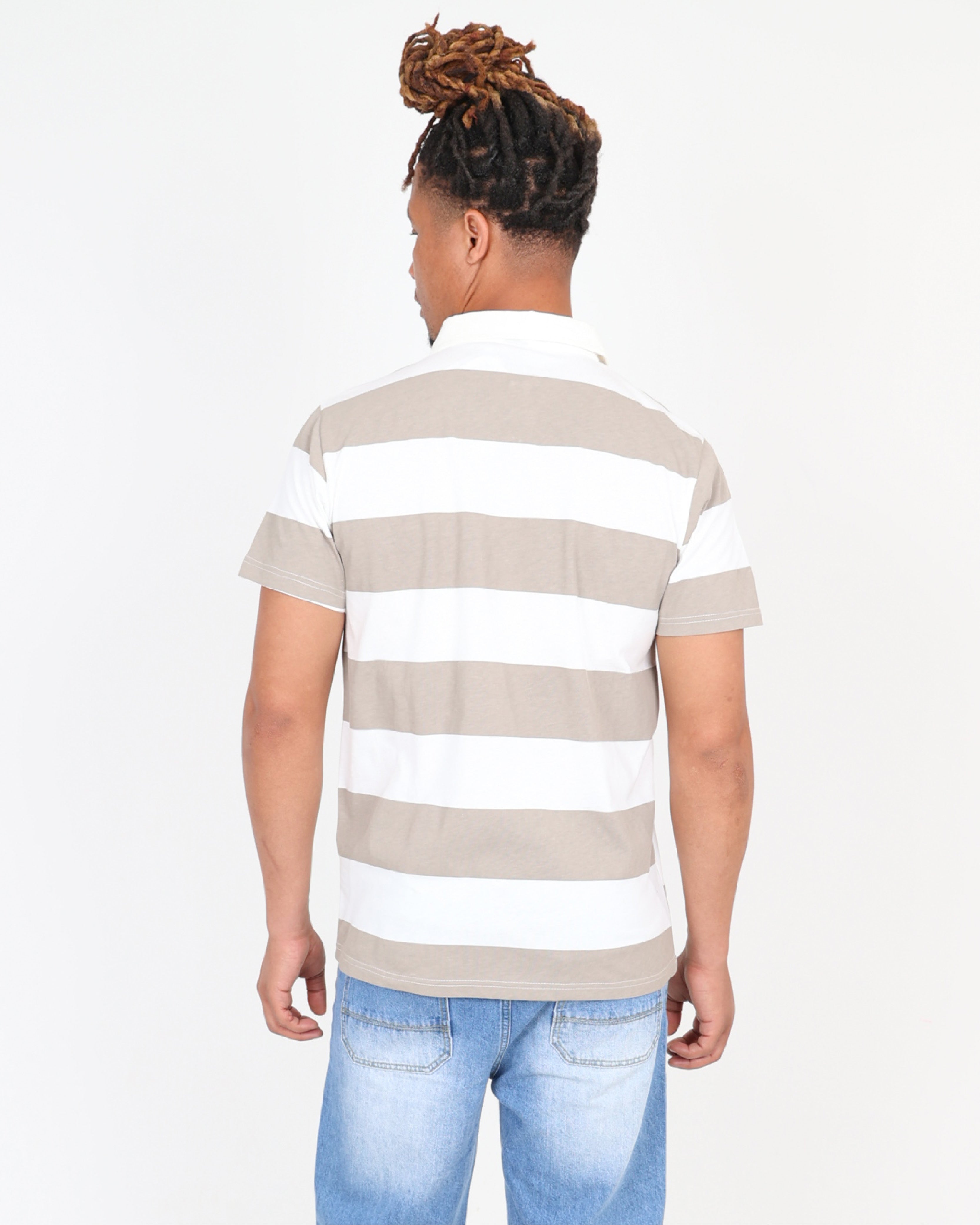 Short Sleeve Rugby Stripe Golfer